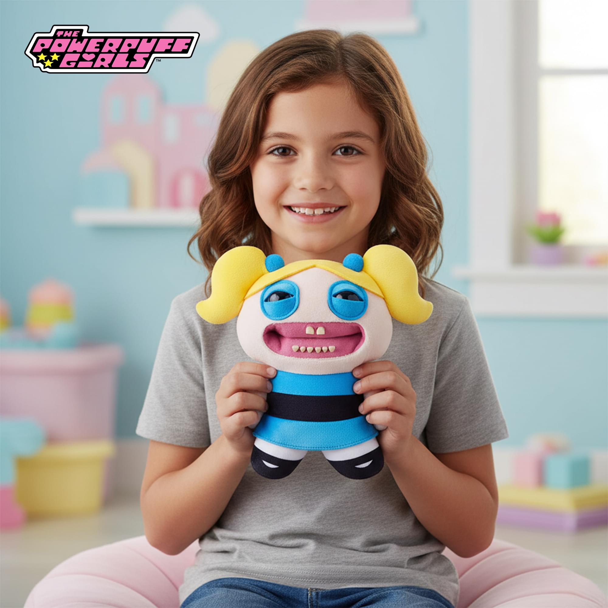 PowerPuff Girls x Fuggler 9 Inch Plush | Bubbles
