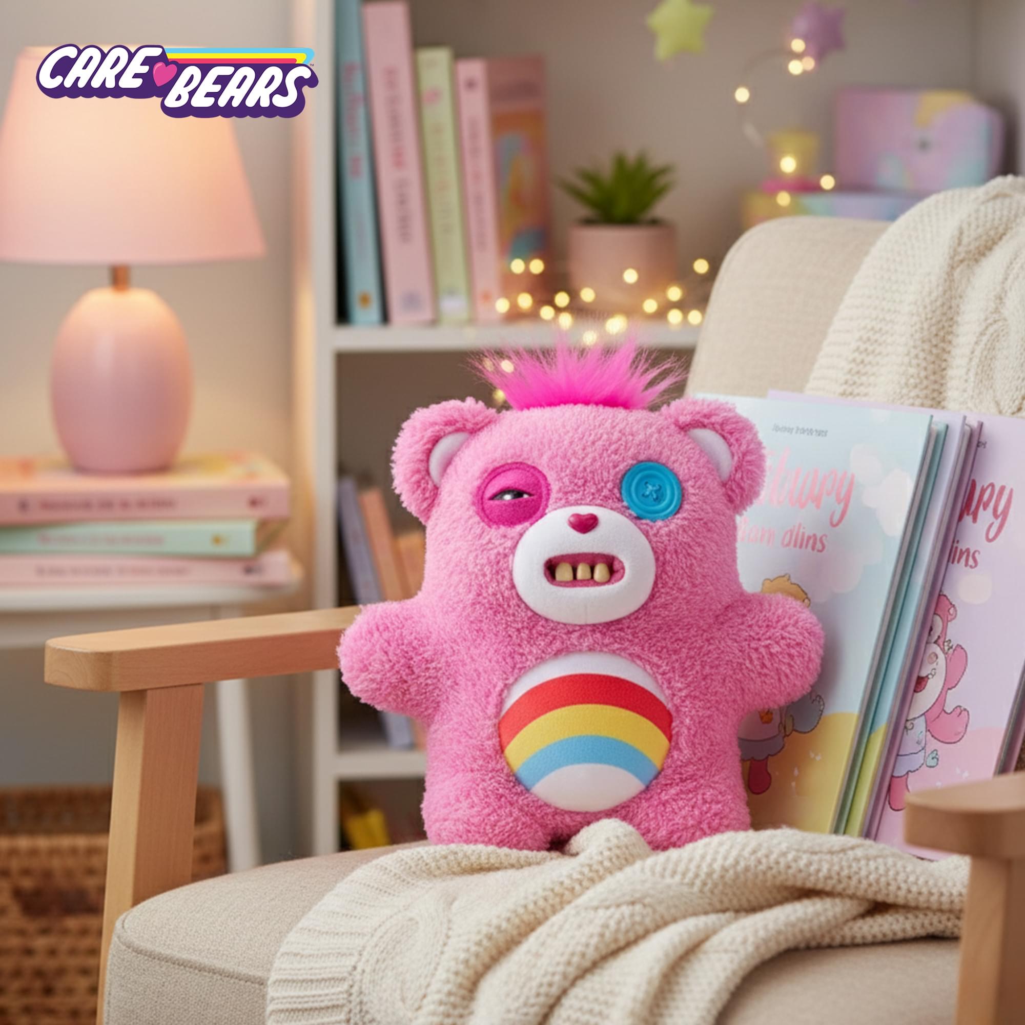 Care Bears x Fuggler 9 Inch Plush | Cheer Bear