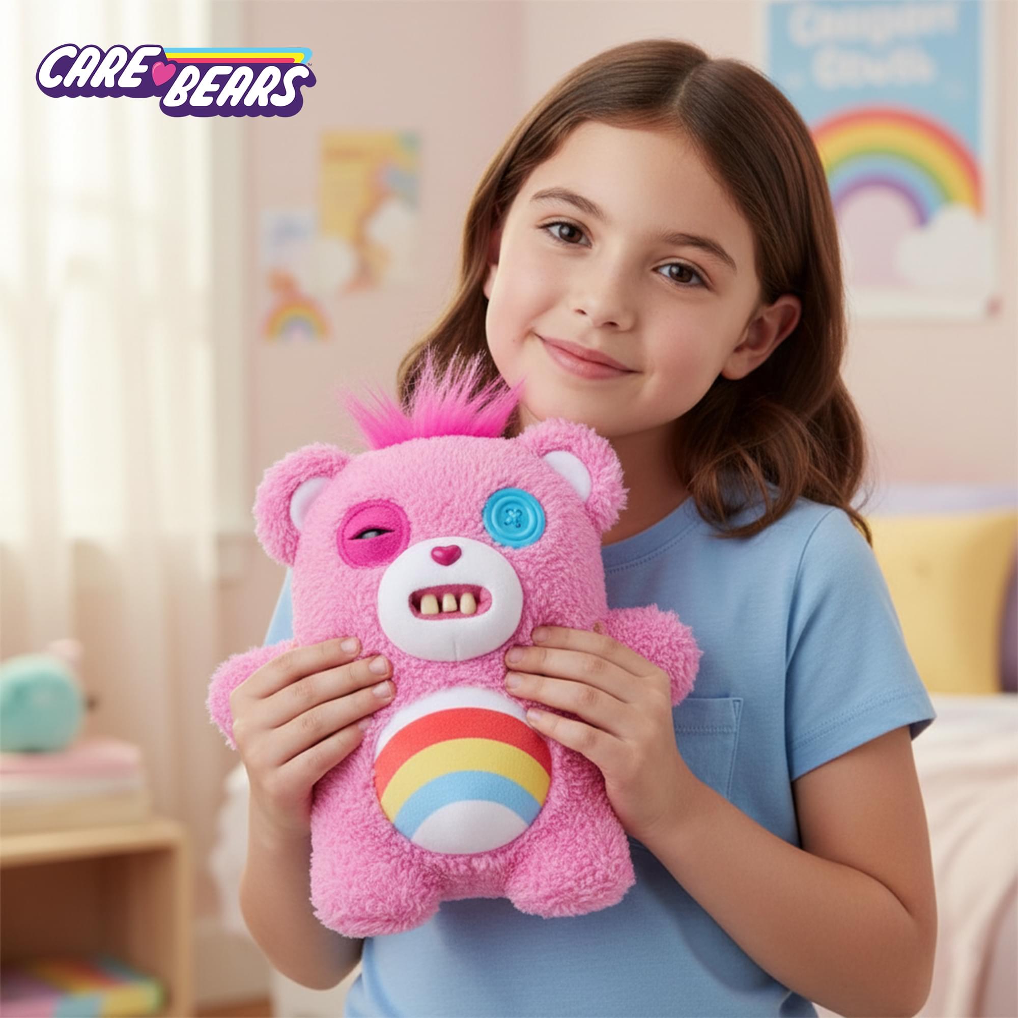 Care Bears x Fuggler 9 Inch Plush | Cheer Bear