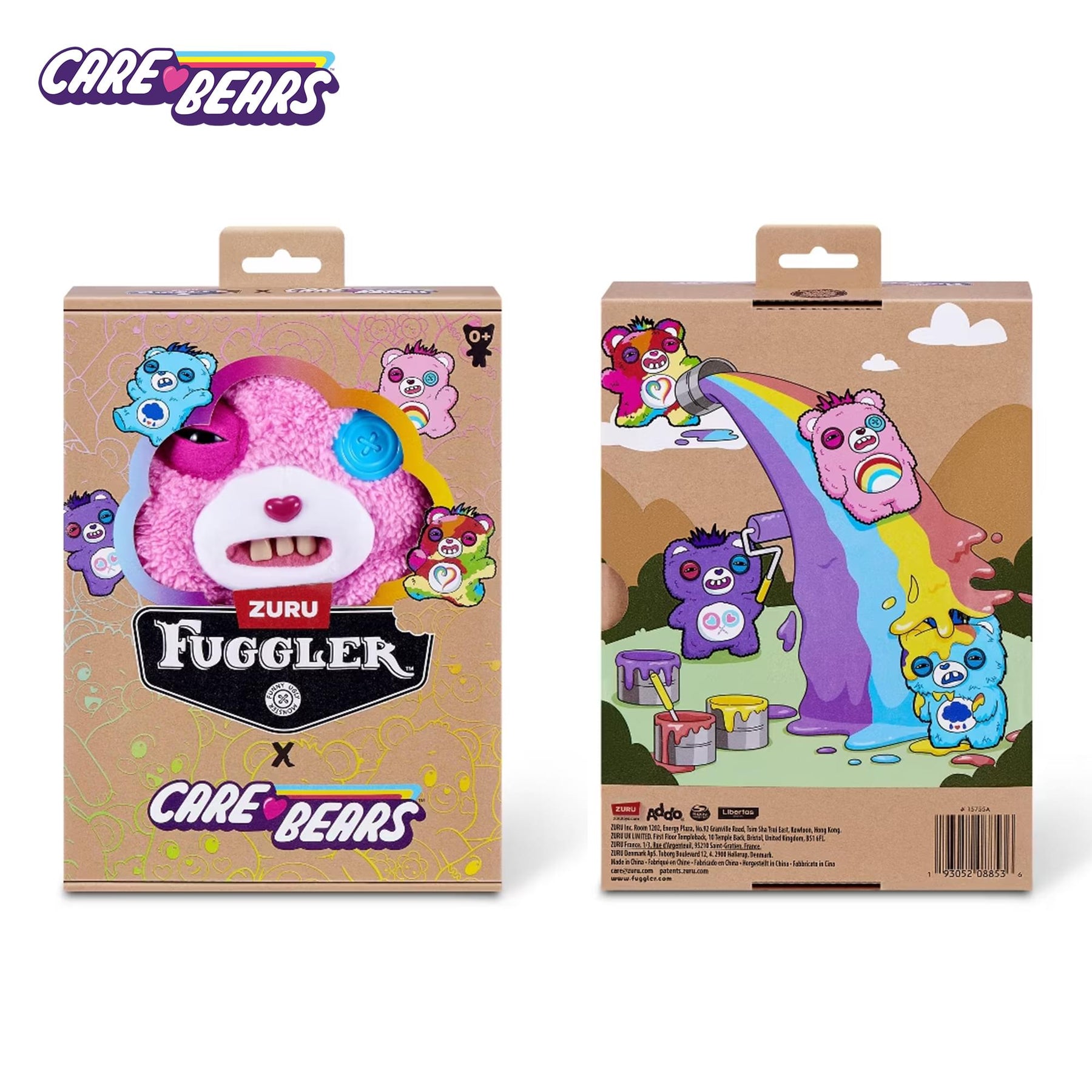 Care Bears x Fuggler 9 Inch Plush | Cheer Bear