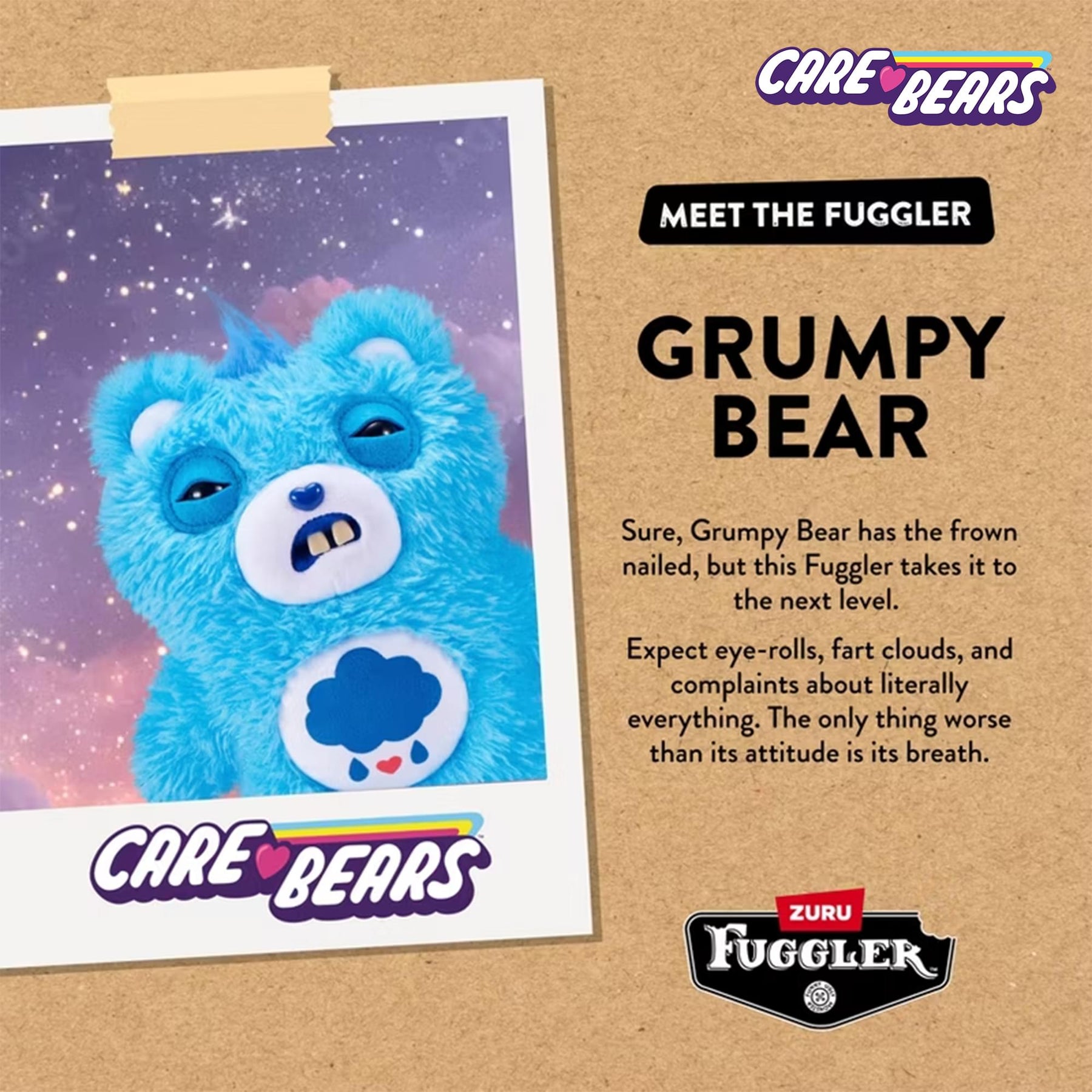Care Bears x Fuggler 9 Inch Plush | Grumpy Bear