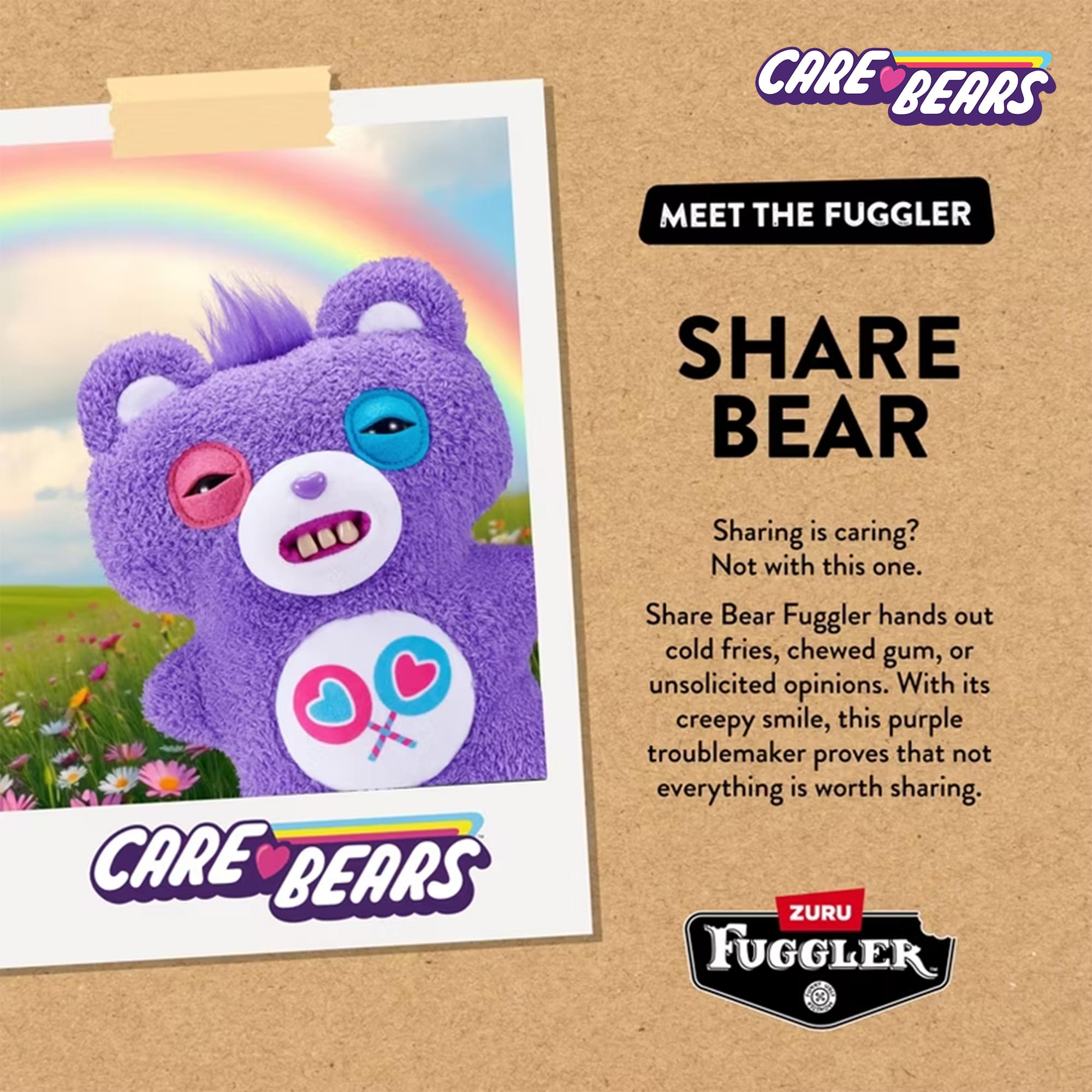 Care Bears x Fuggler 9 Inch Plush | Share Bear