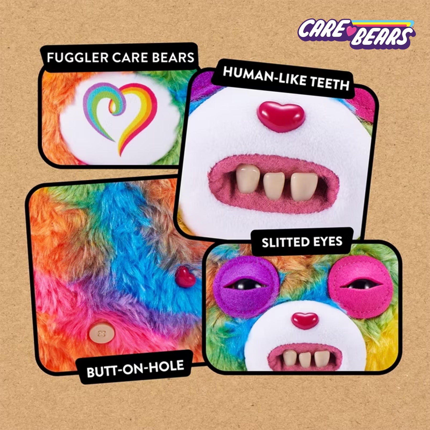 Care Bears x Fuggler 9 Inch Plush | Togetherness Bear
