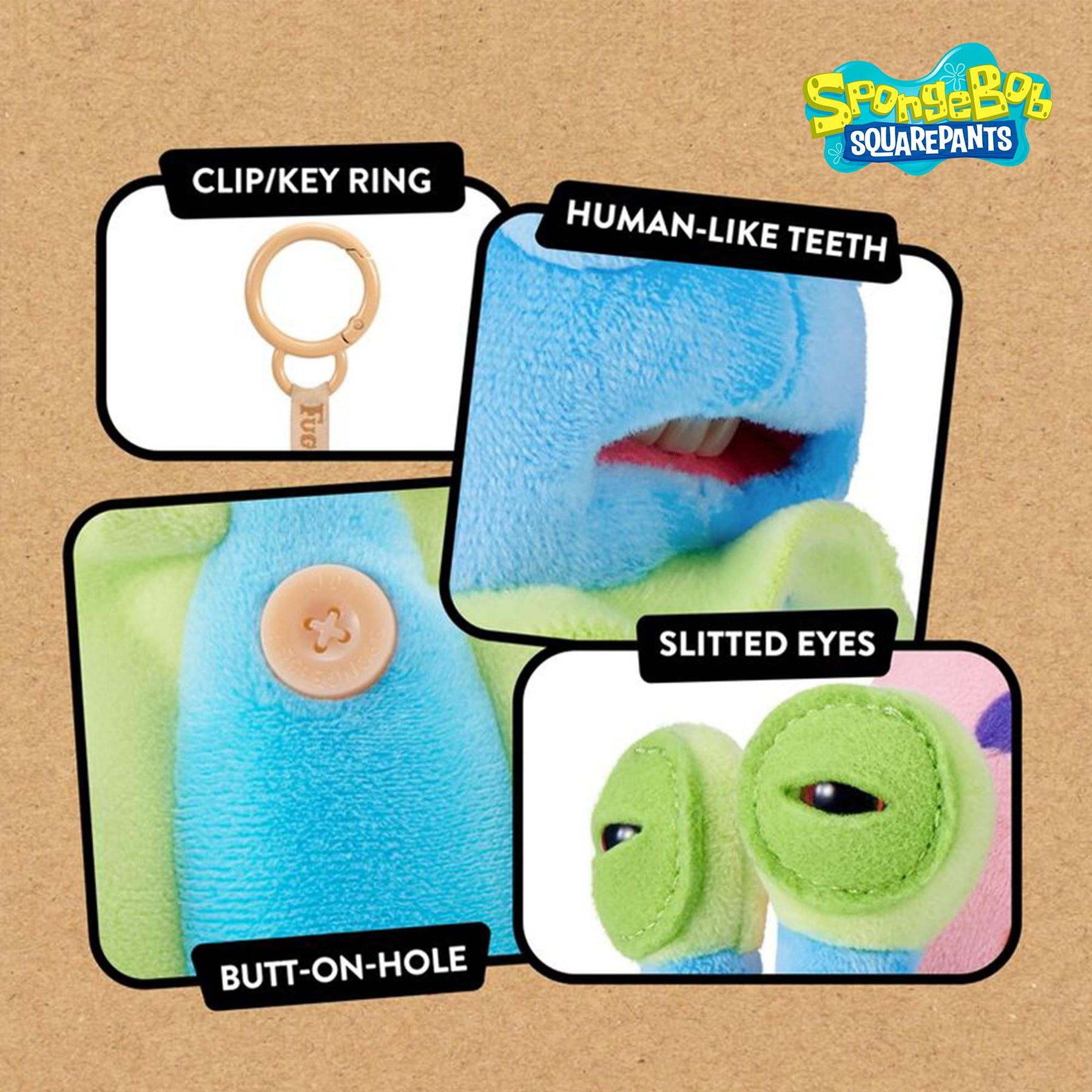 SpongeBob SquarePants x Fuggler 5 Inch Plush Keyring | Gary