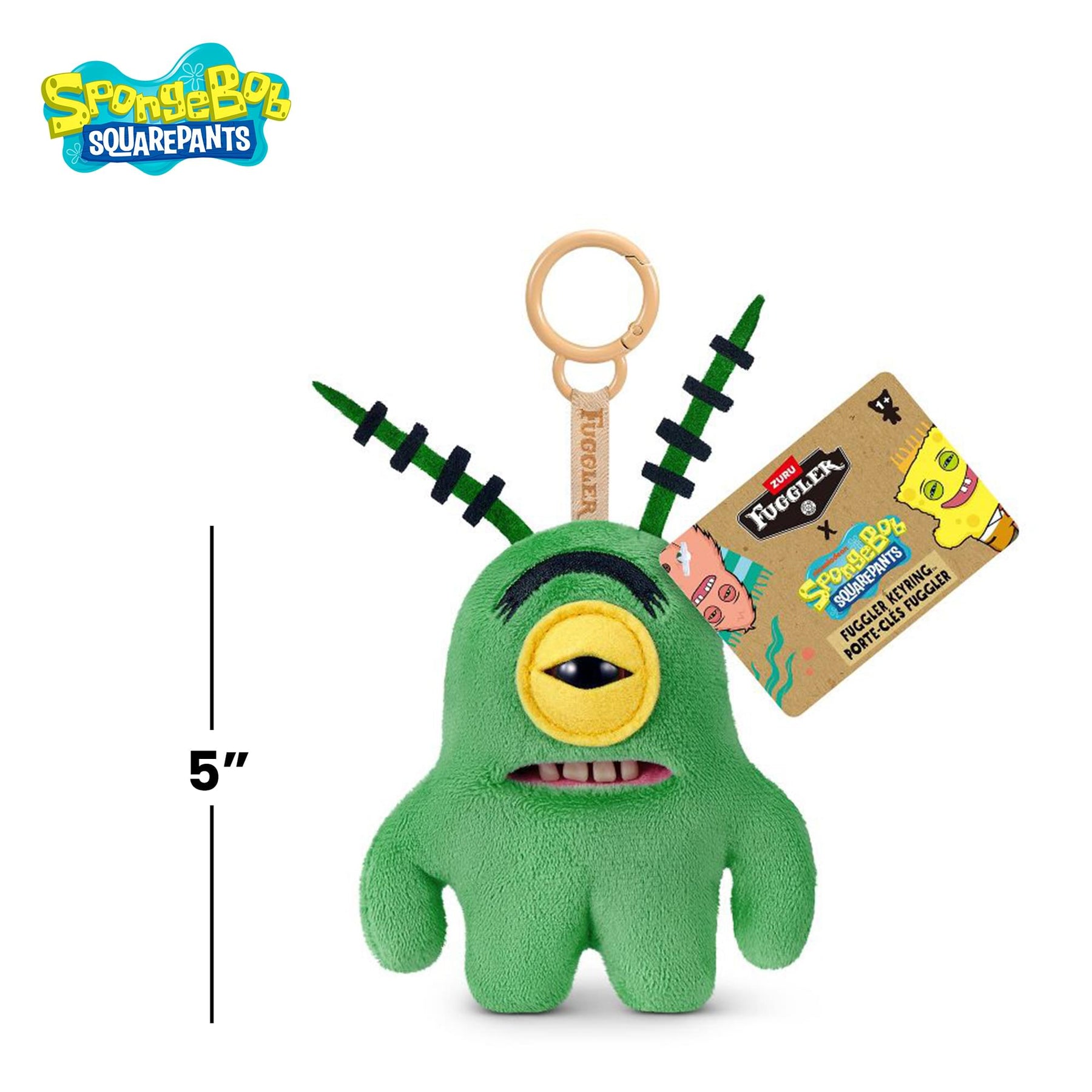 SpongeBob SquarePants x Fuggler 5 Inch Plush Keyring | Plankton