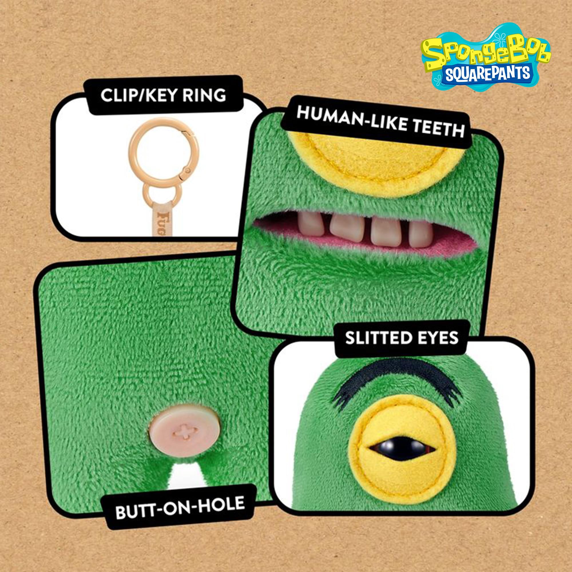 SpongeBob SquarePants x Fuggler 5 Inch Plush Keyring | Plankton