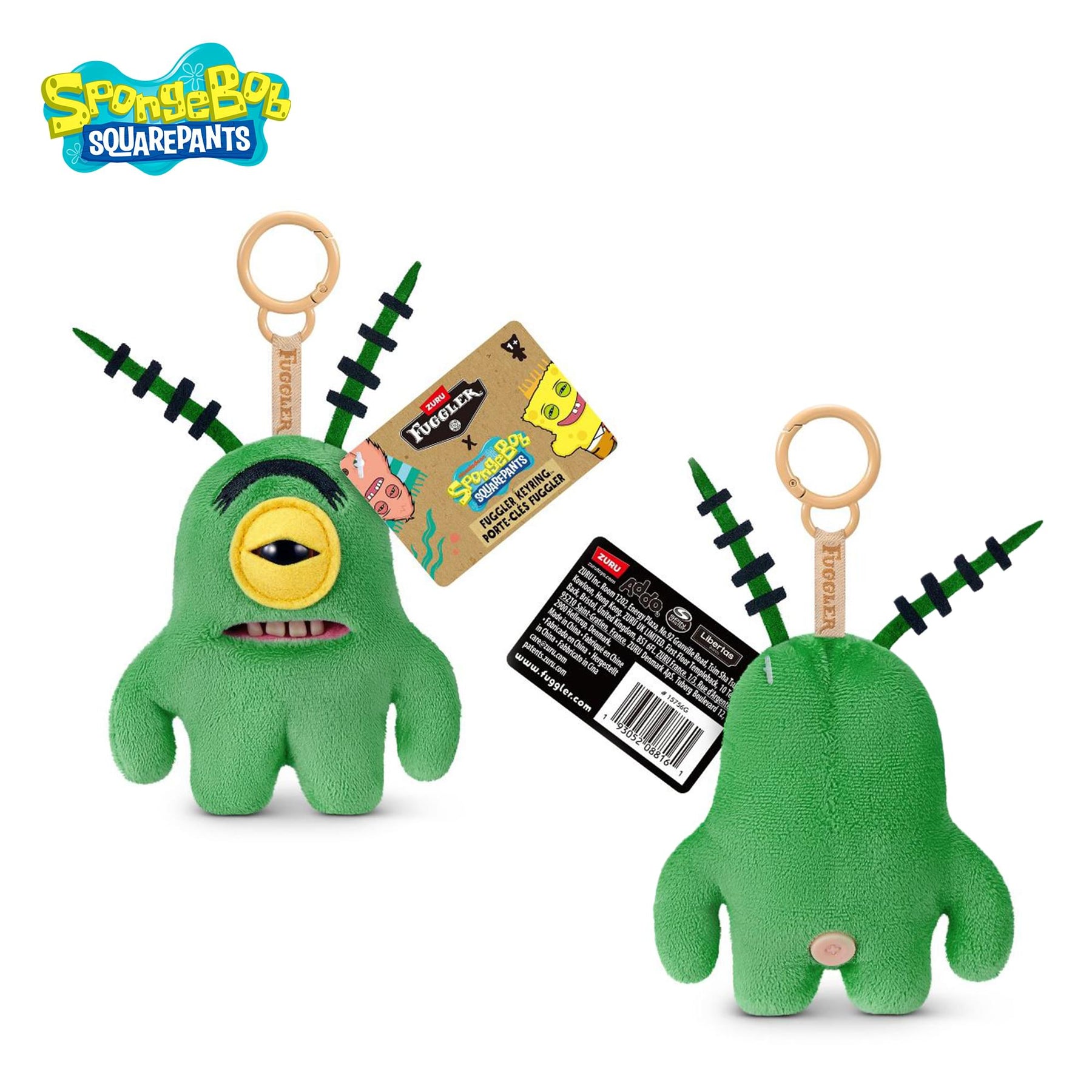 SpongeBob SquarePants x Fuggler 5 Inch Plush Keyring | Plankton