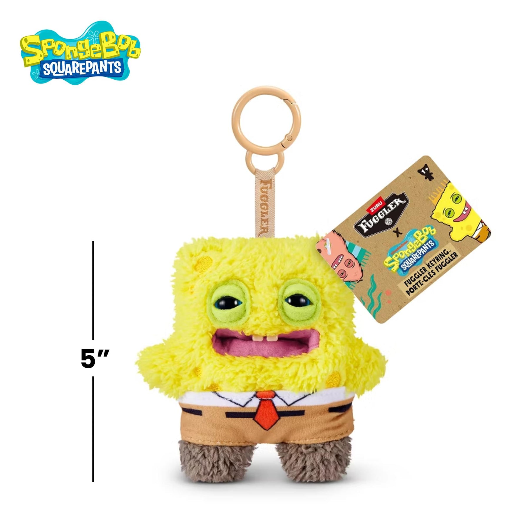 SpongeBob SquarePants x Fuggler 5 Inch Plush Keyring | Spongebob