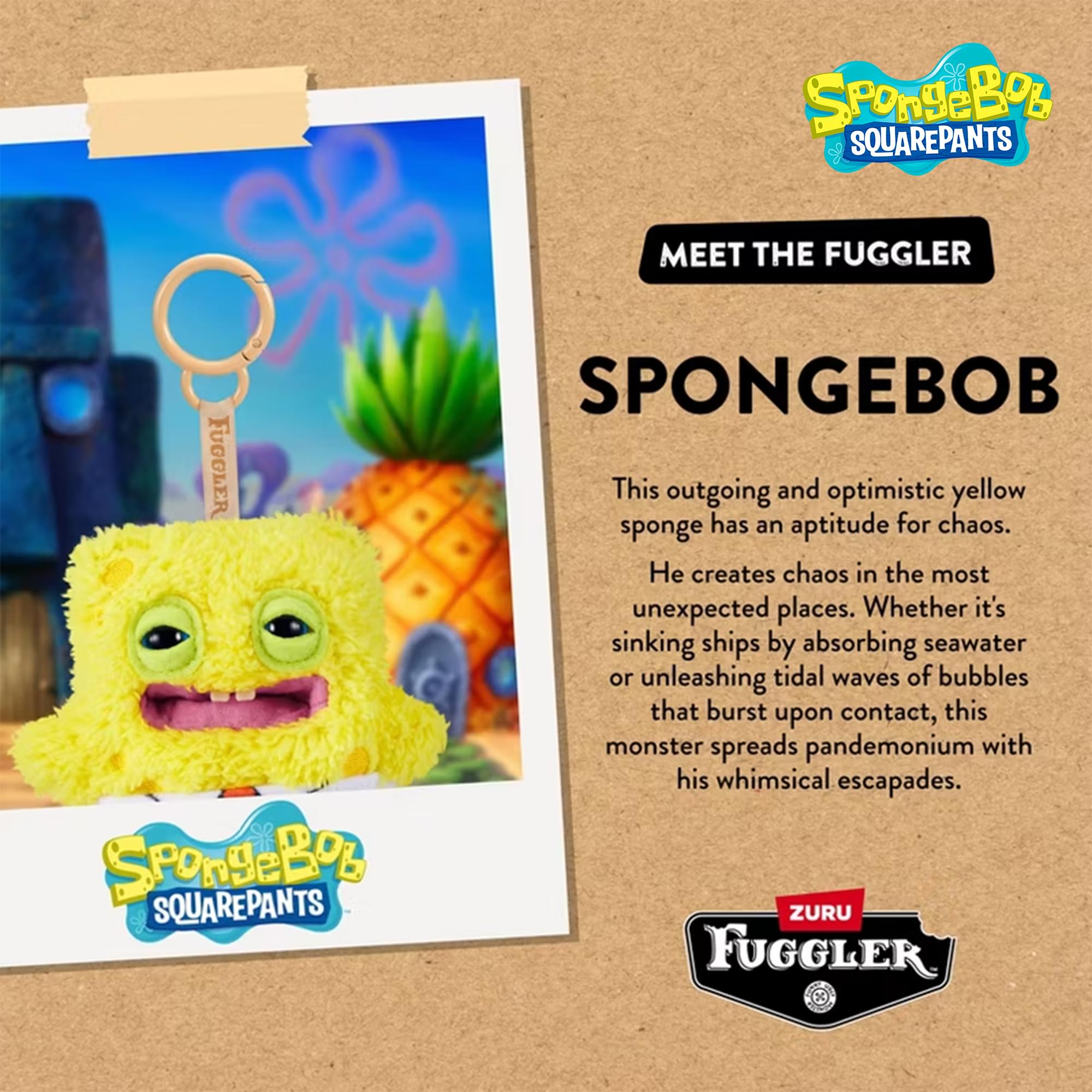 SpongeBob SquarePants x Fuggler 5 Inch Plush Keyring | Spongebob