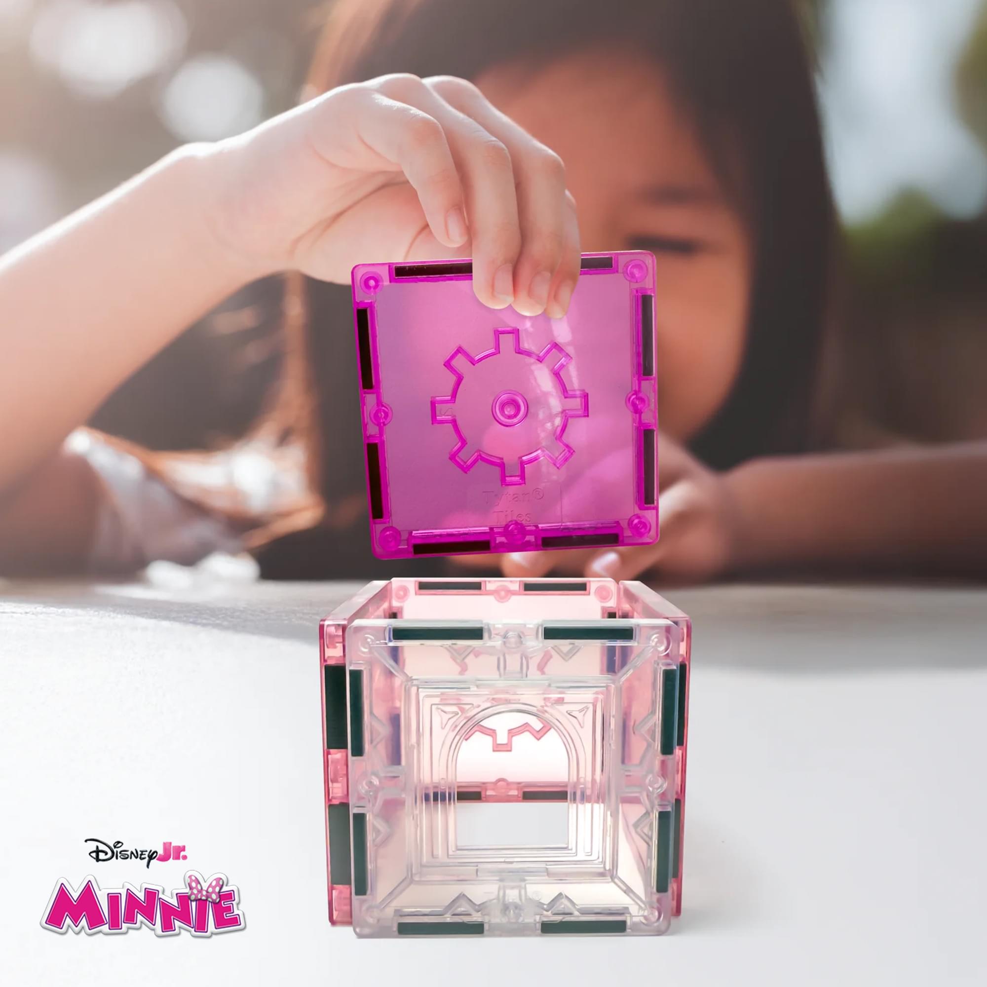 Disney Junior Minnie Mouse 29-Piece Magnetic Tile Travel Set