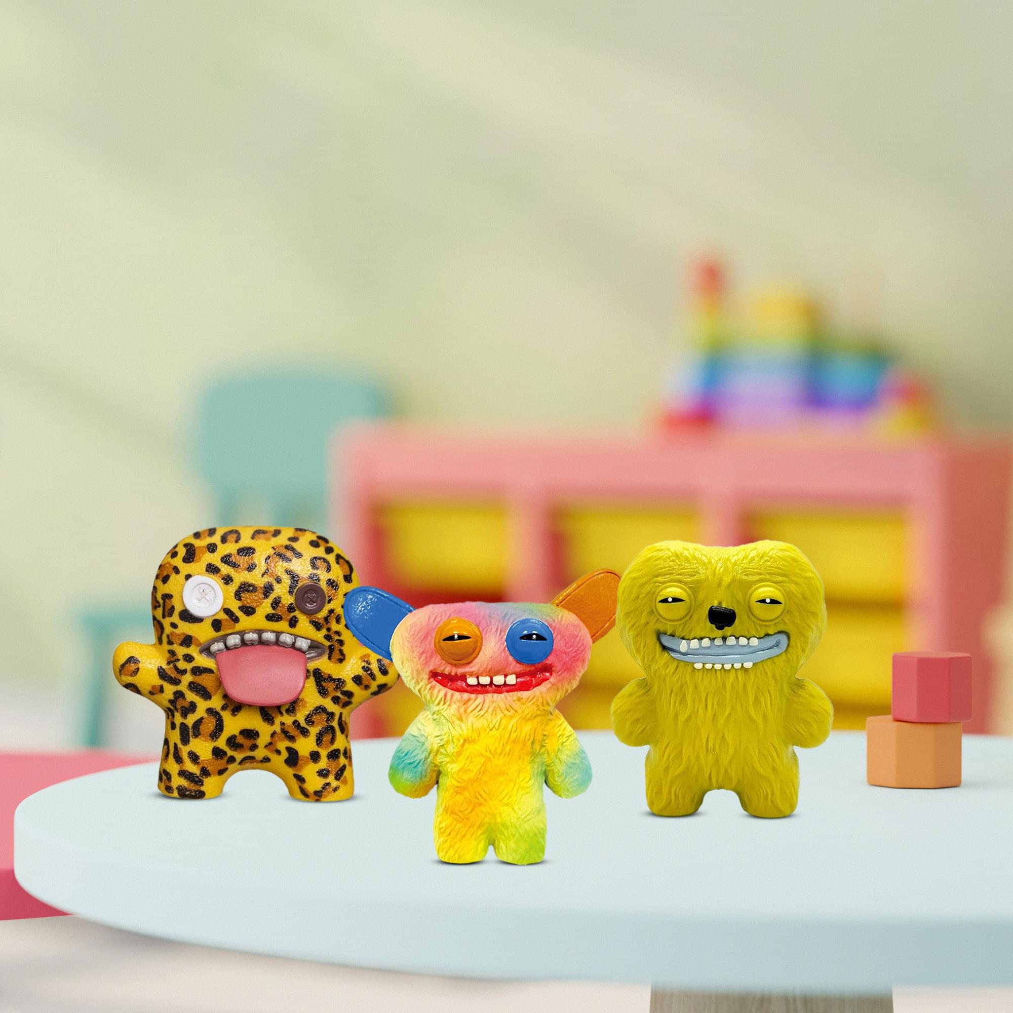 Fuggler 2.5 Inch Figure 3-Pack | Dark Green, Orange, Leopard Print
