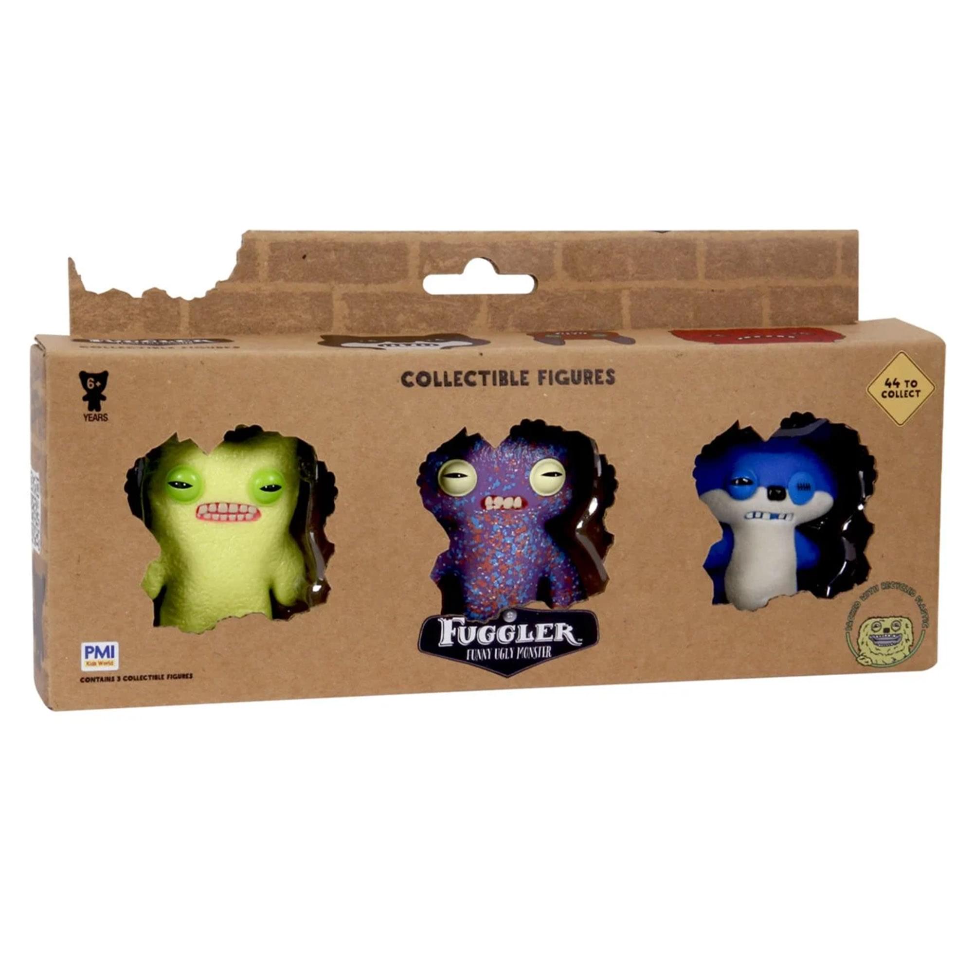 Fuggler 2.5 Inch Figure 3-Pack | Green, Purple, Blue/White