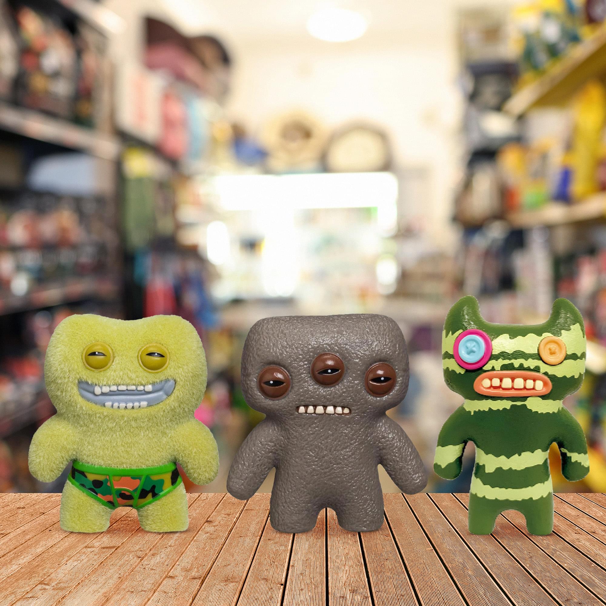 Fuggler 2.5 Inch Figure 3-Pack | Striped Green, Gray, Green