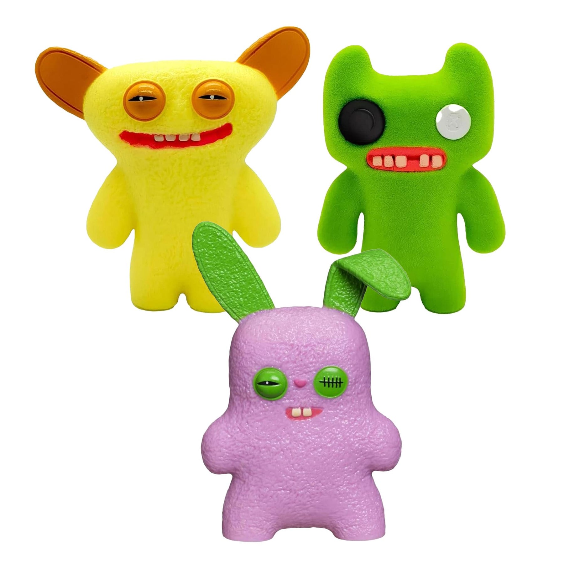 ★FUGGLER★ Set Take Off Squeegee Yellow Green Green Brown K Zuru Fuggler 2.5 Inch Figure 5-Pack | Yellow, Blue/White