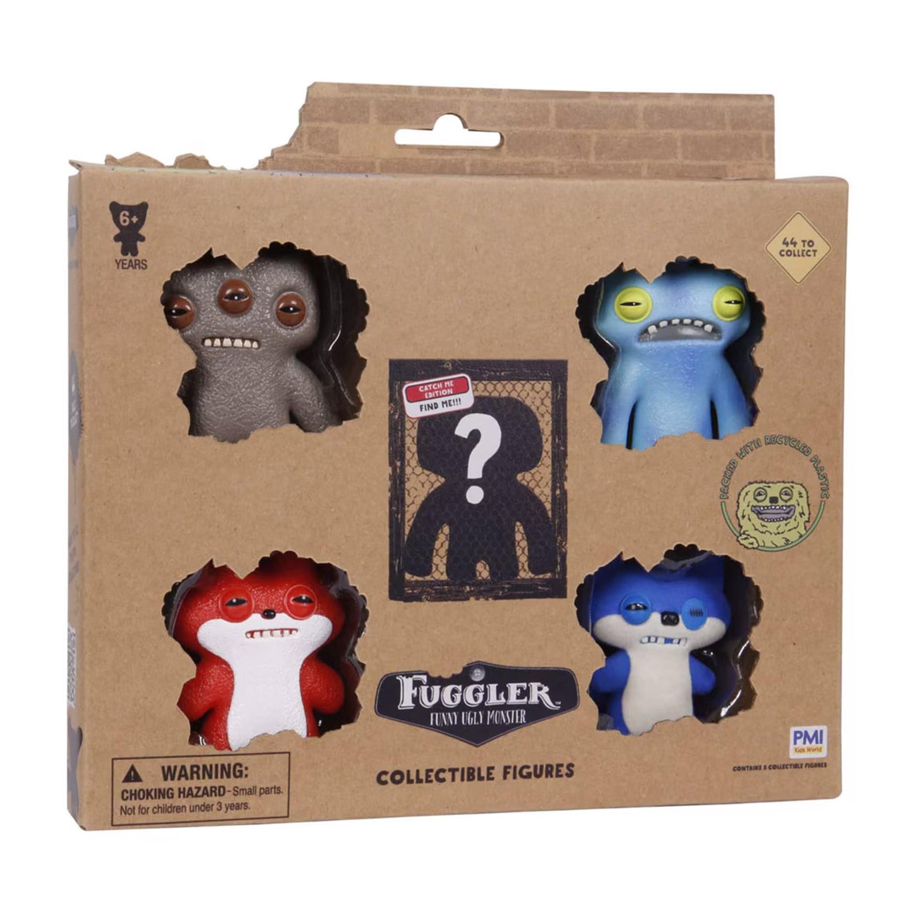 Fuggler 2.5 Inch Figure 5-Pack | Gray, Blue, Brown/White, Blue/White