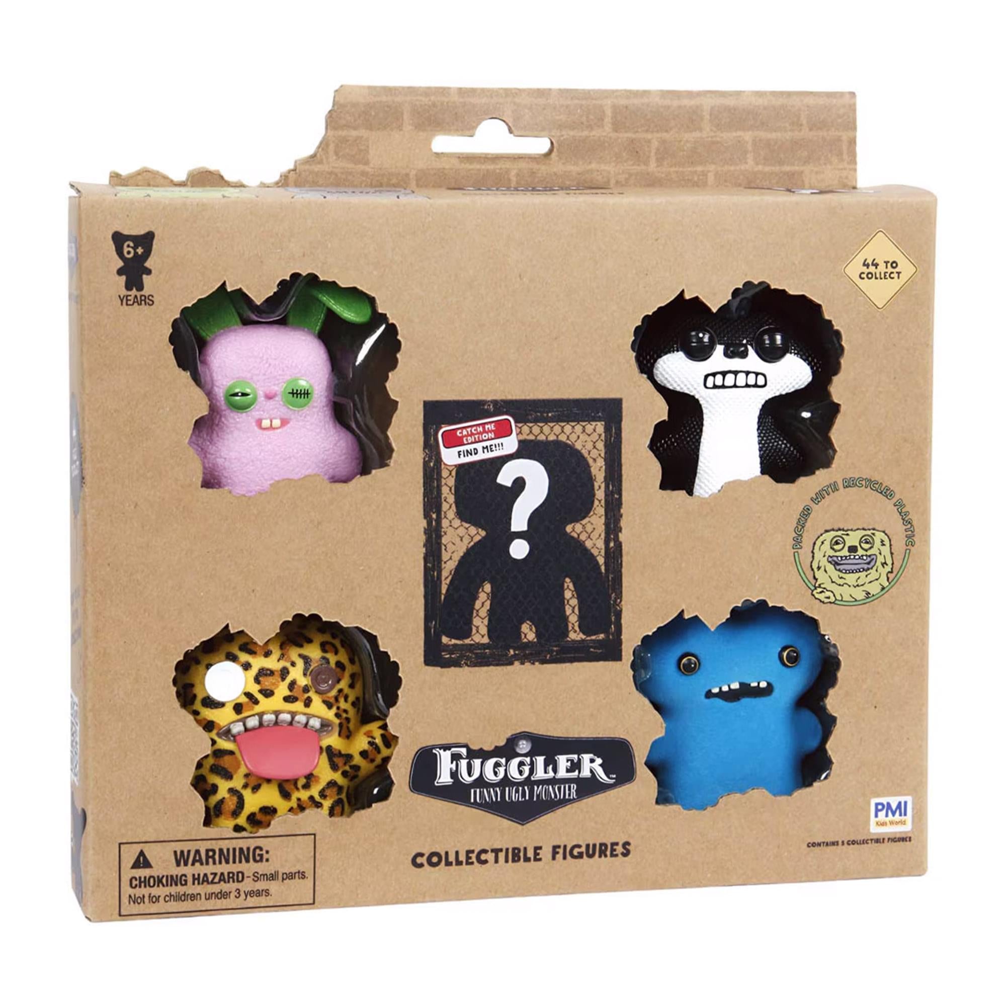 Fuggler 2.5 Inch Figure 5-Pack | Pink, Black/White, Leopard Print, Blue