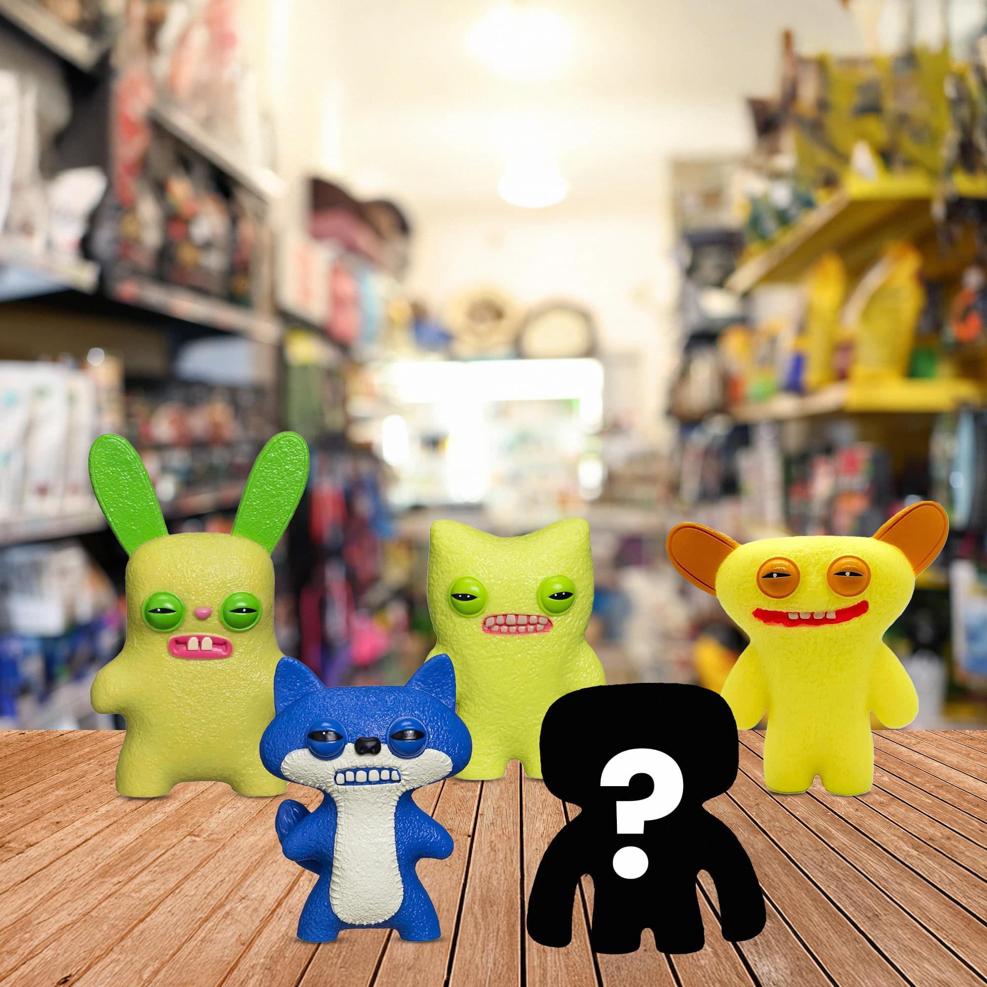 Fuggler 2.5 Inch Figure 5-Pack | Yellow, Blue/White, Green, Green
