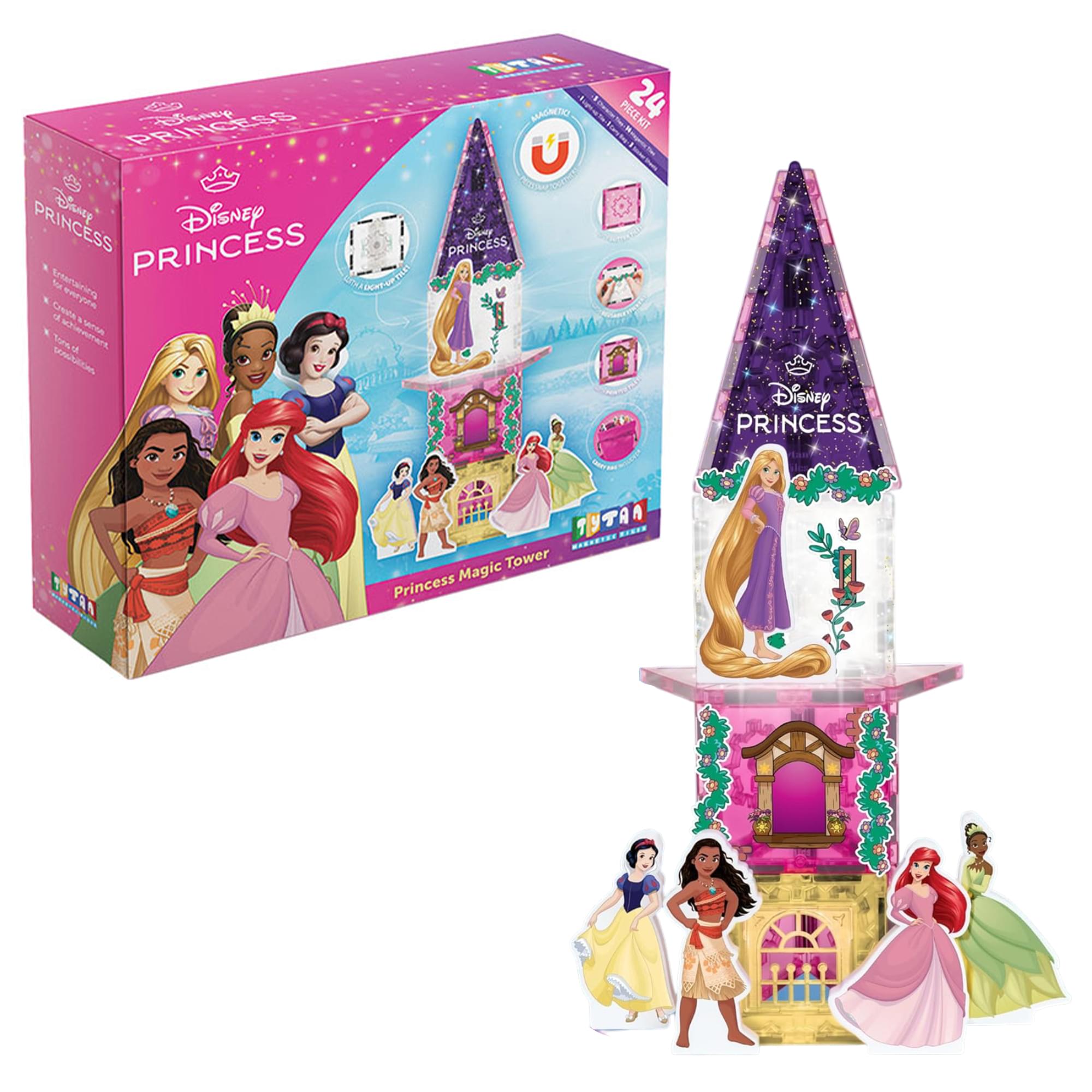 Disney Princess 24-Piece Magnetic Tile Travel Set