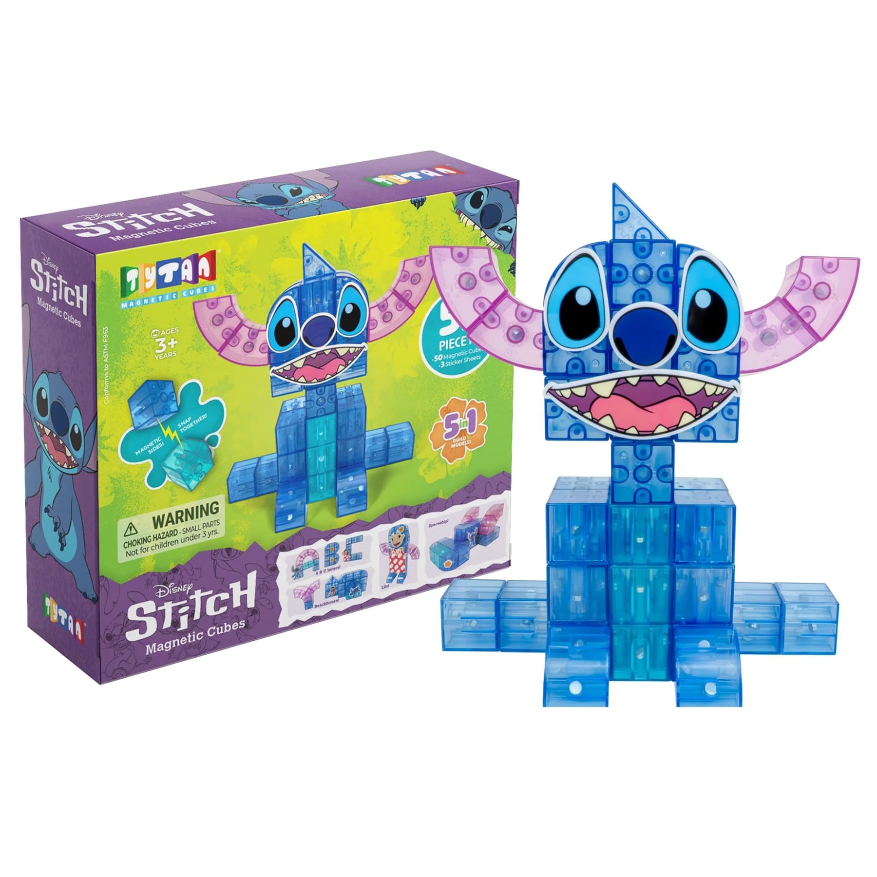 Disney Lilo & Stitch 53-Piece Magnetic Cube Kit