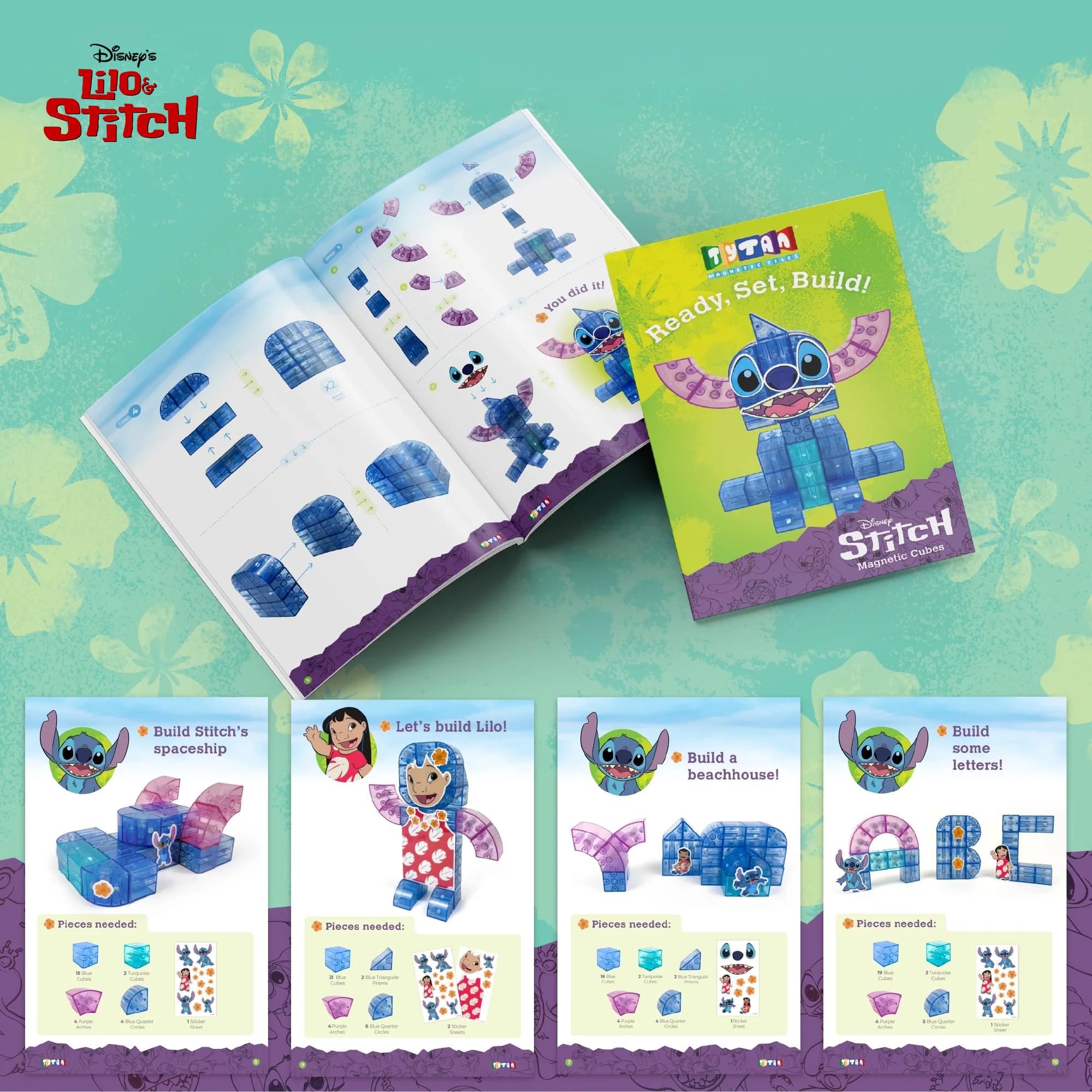 Disney Lilo & Stitch 53-Piece Magnetic Cube Kit