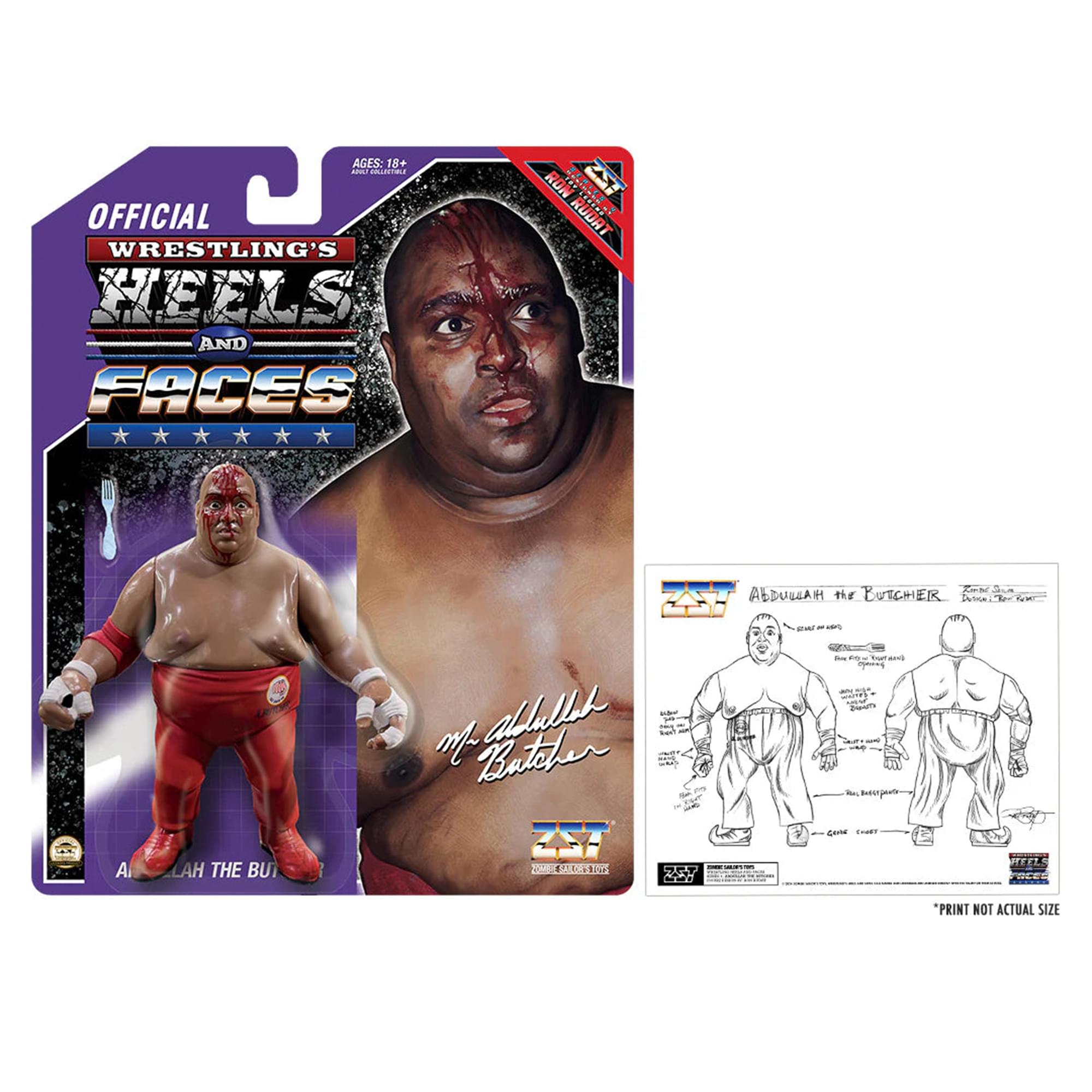 Wrestling's Heels and Faces Retro Action Figure | Abdullah the Butcher