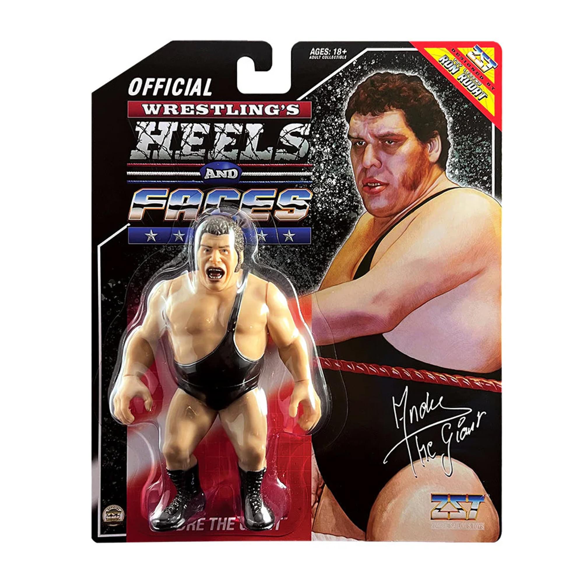 Wrestling's Heels and Faces Retro Action Figure | Andre The Giant (Black Strap)