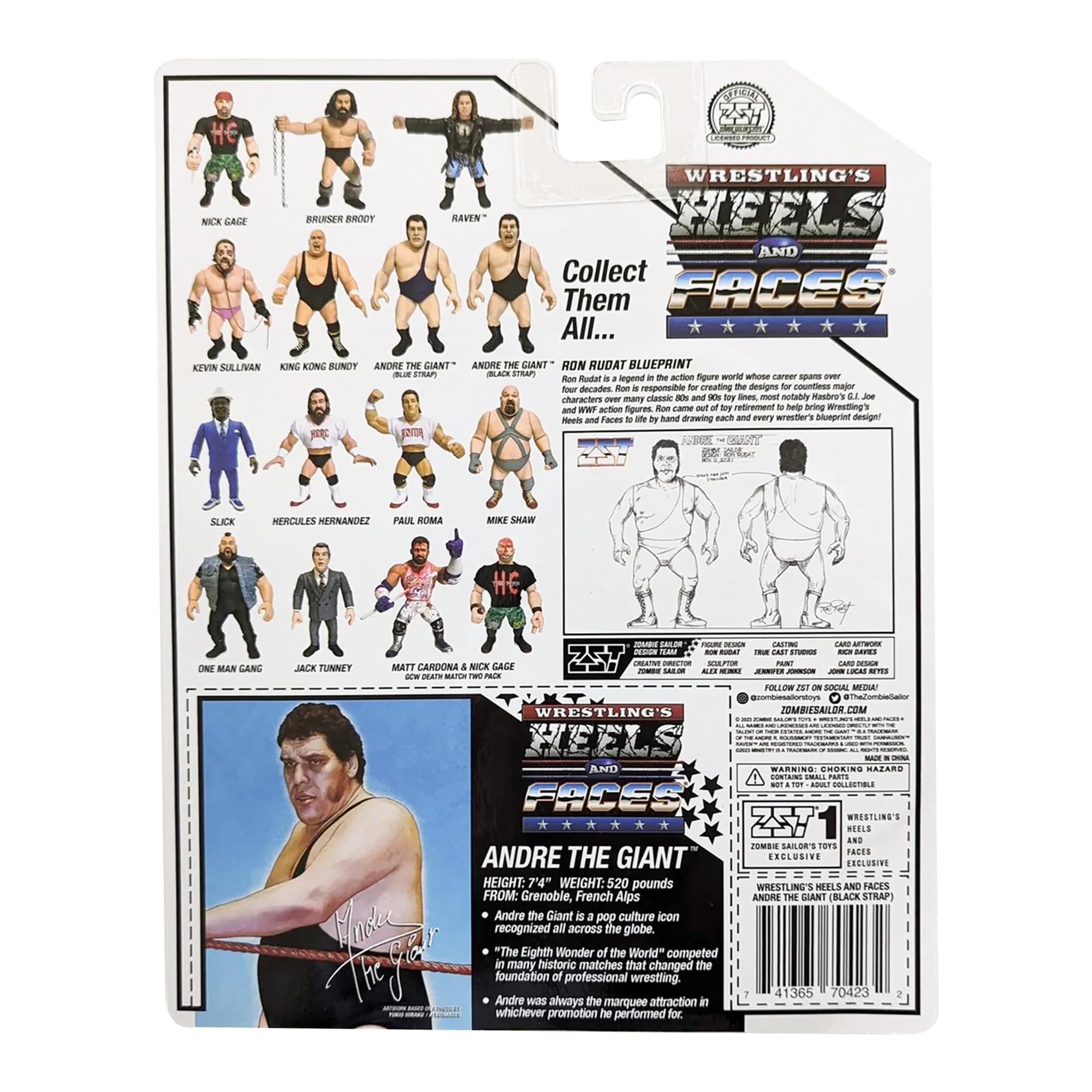 Wrestling's Heels and Faces Retro Action Figure | Andre The Giant (Black Strap)