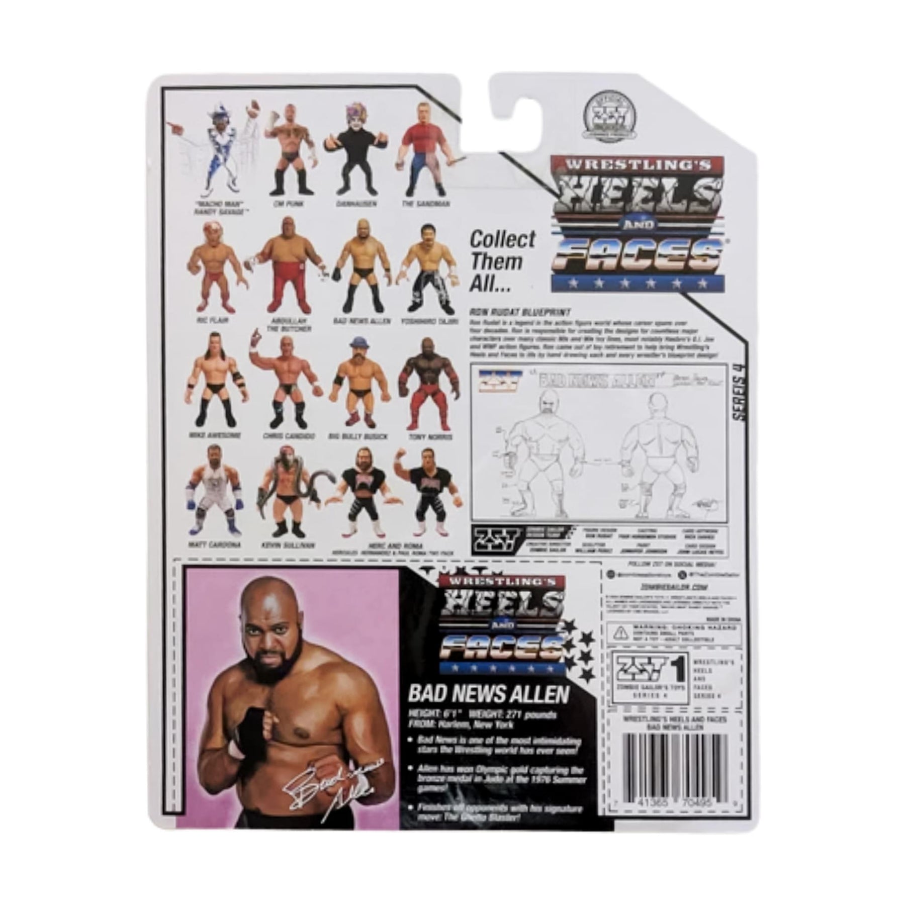 Wrestling's Heels and Faces Retro Action Figure | Bad News Allen