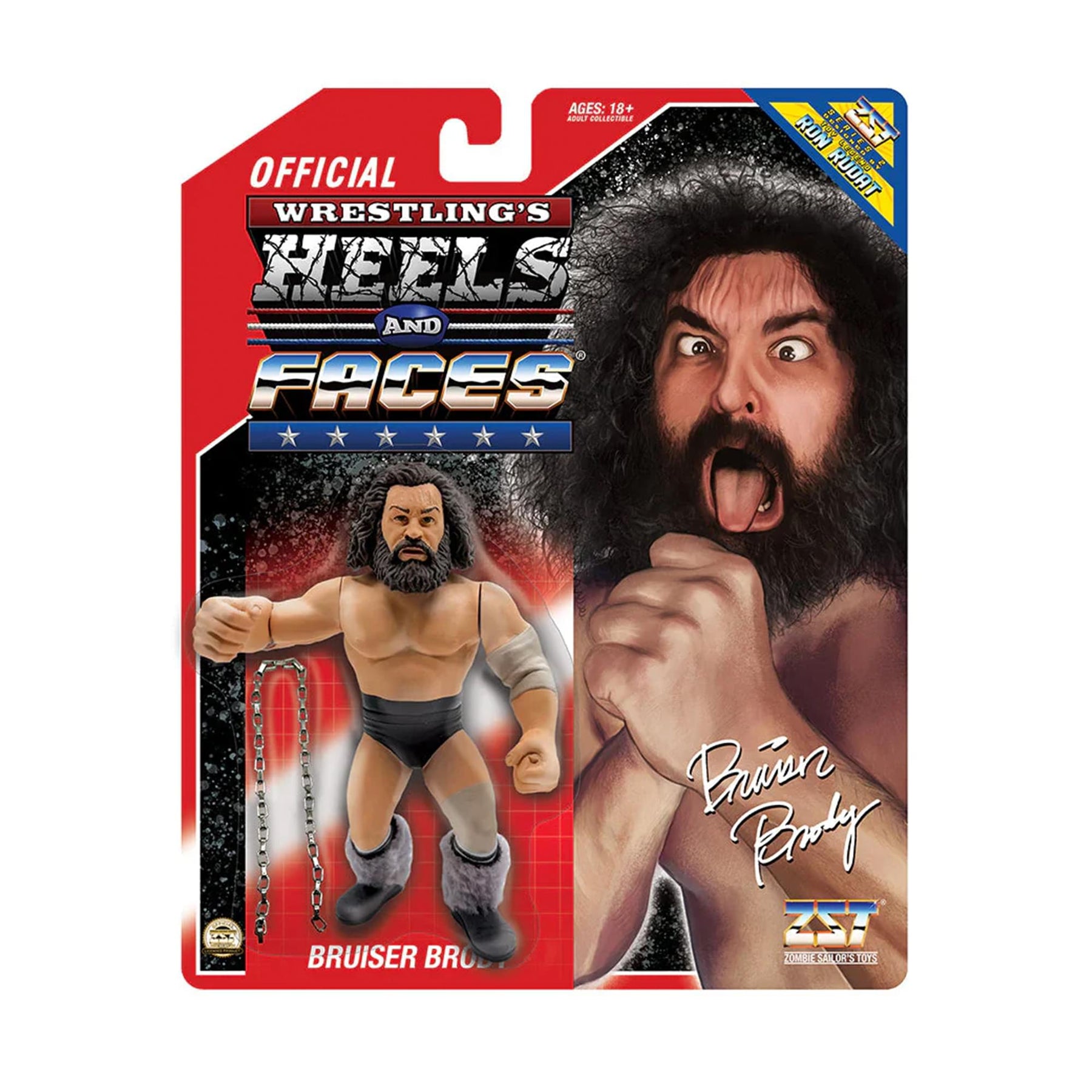 Wrestling's Heels and Faces Retro Action Figure | Bruiser Brody