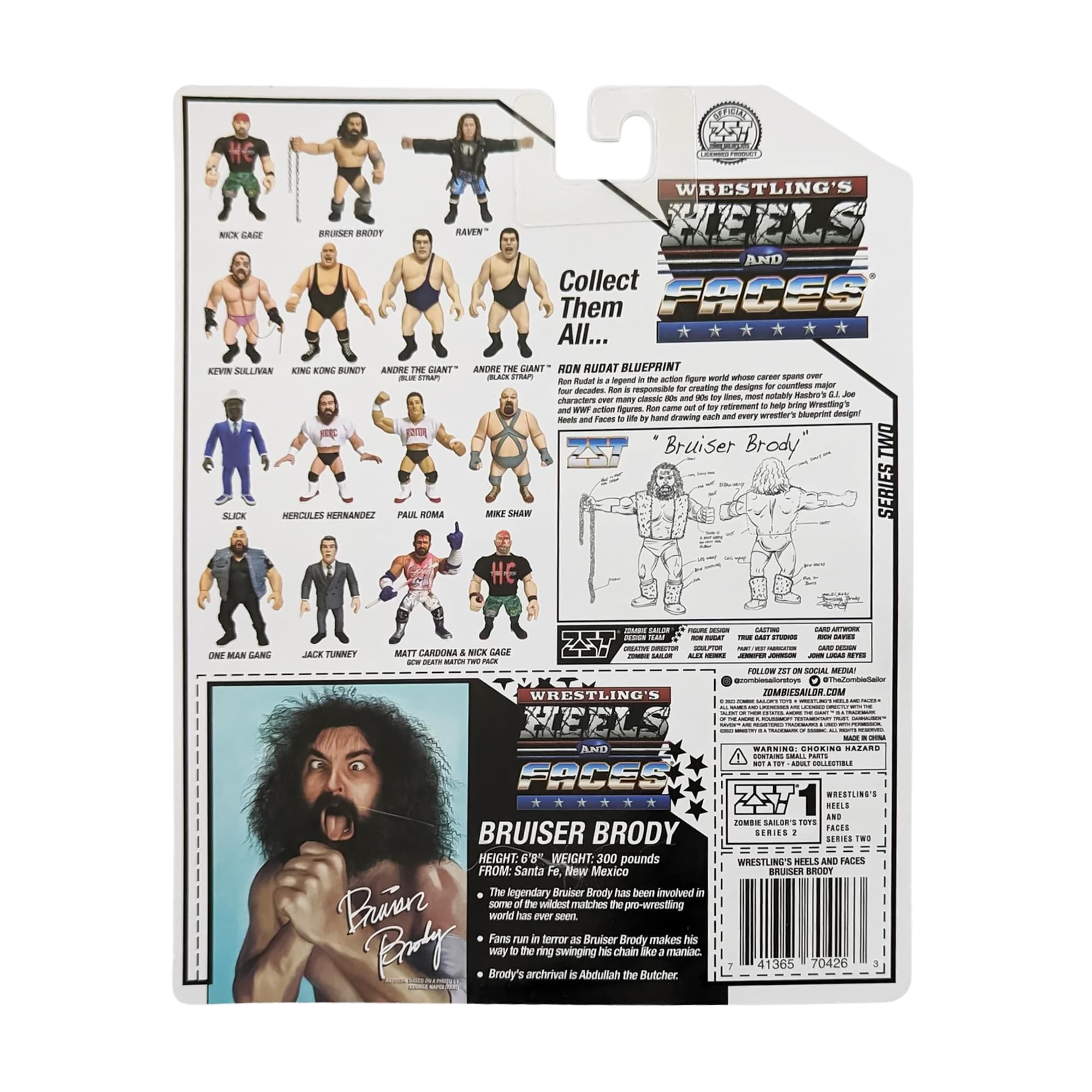 Wrestling's Heels and Faces Retro Action Figure | Bruiser Brody