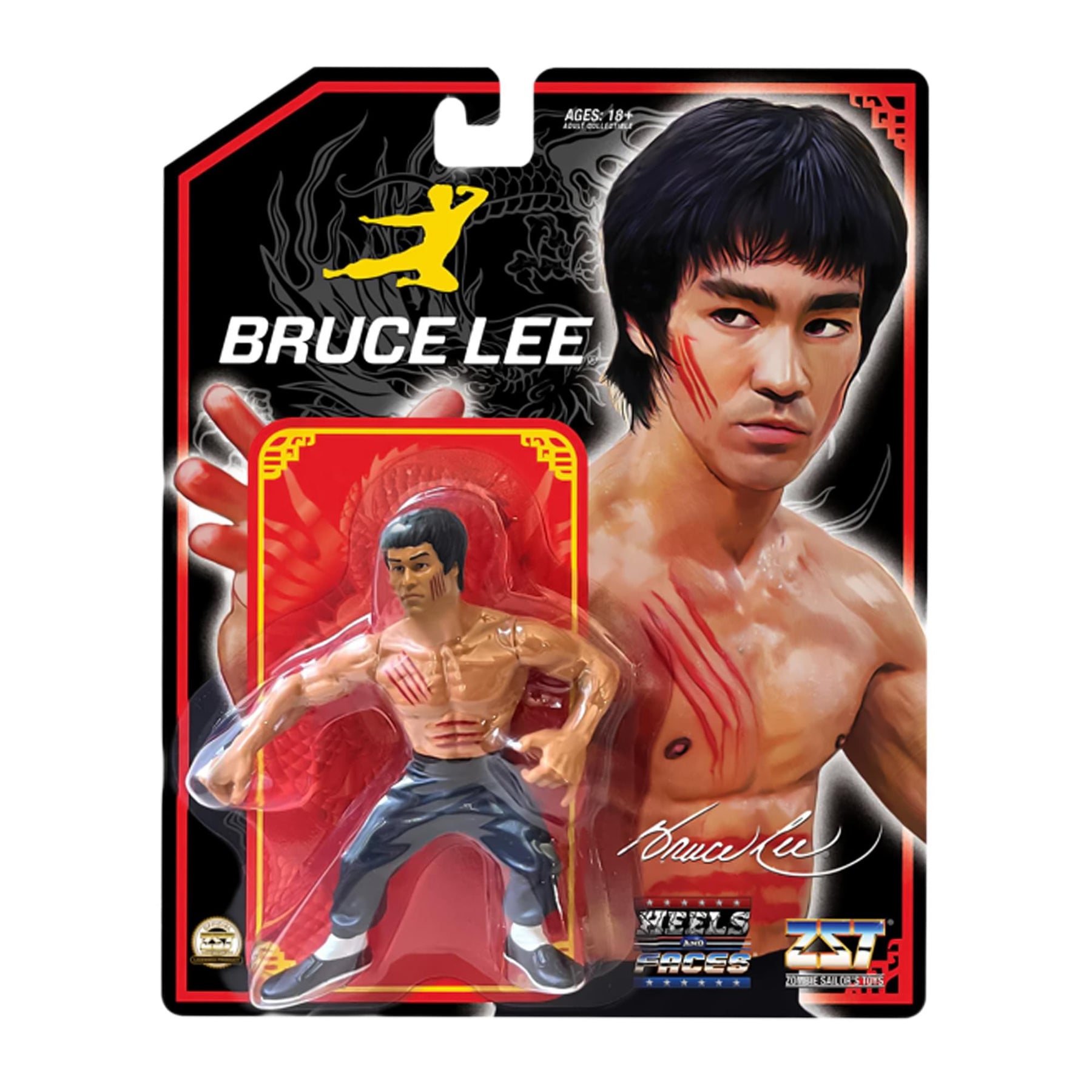 Bruce Lee Heels and Faces Retro Action Figure | Bloody