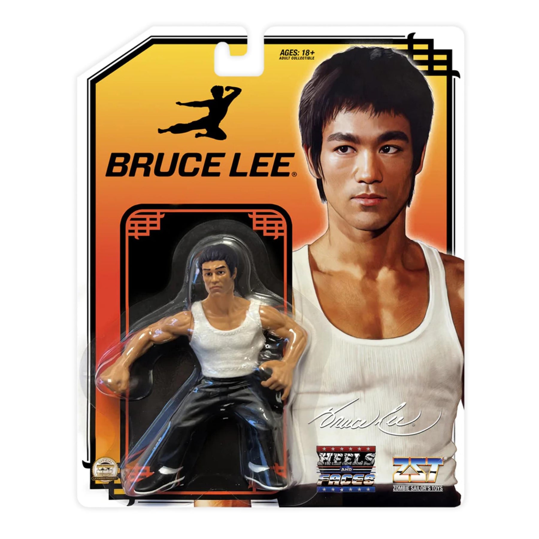Bruce Lee Heels and Faces Retro Action Figure | Dragon