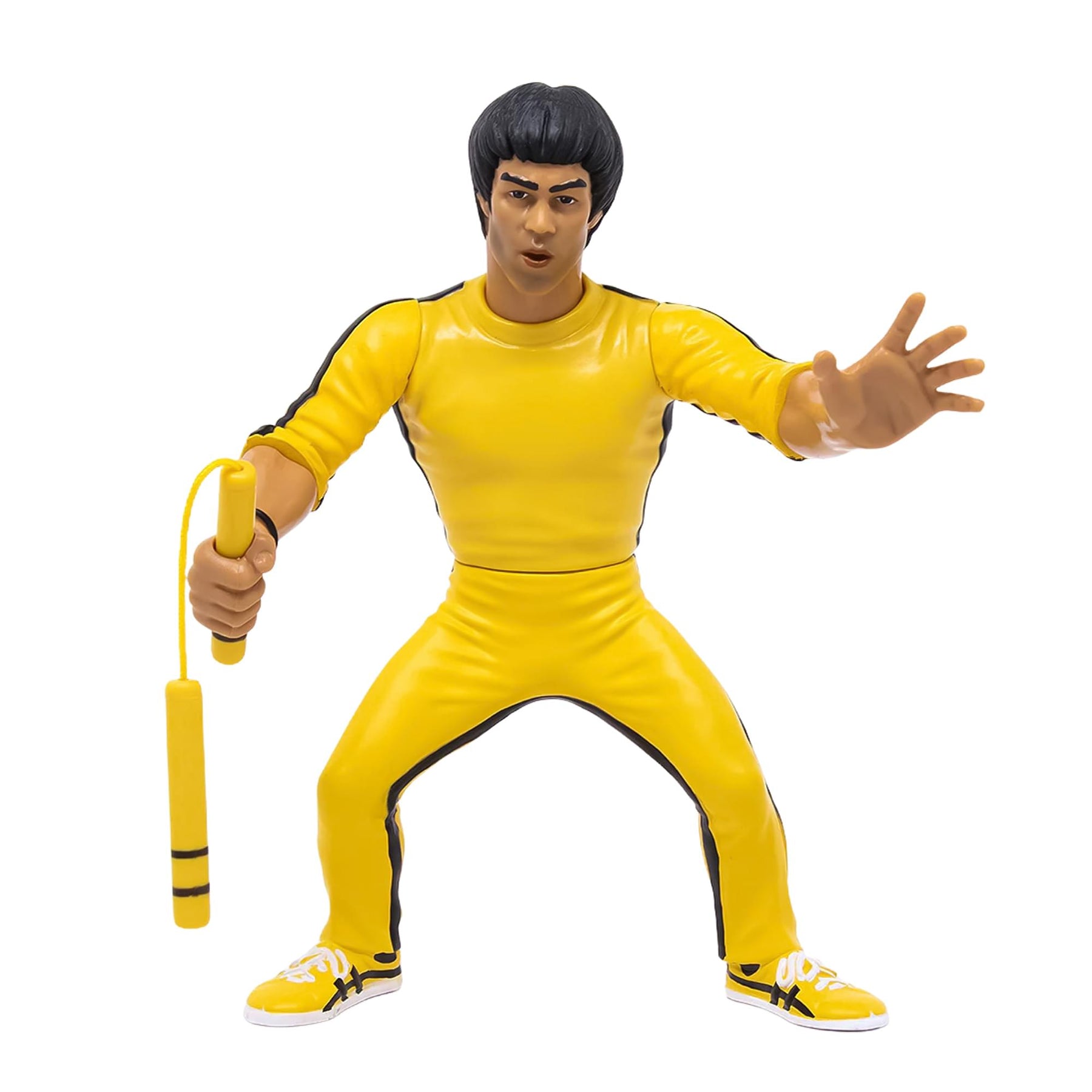Bruce Lee Heels and Faces Retro Action Figure | Yellow Tracksuit