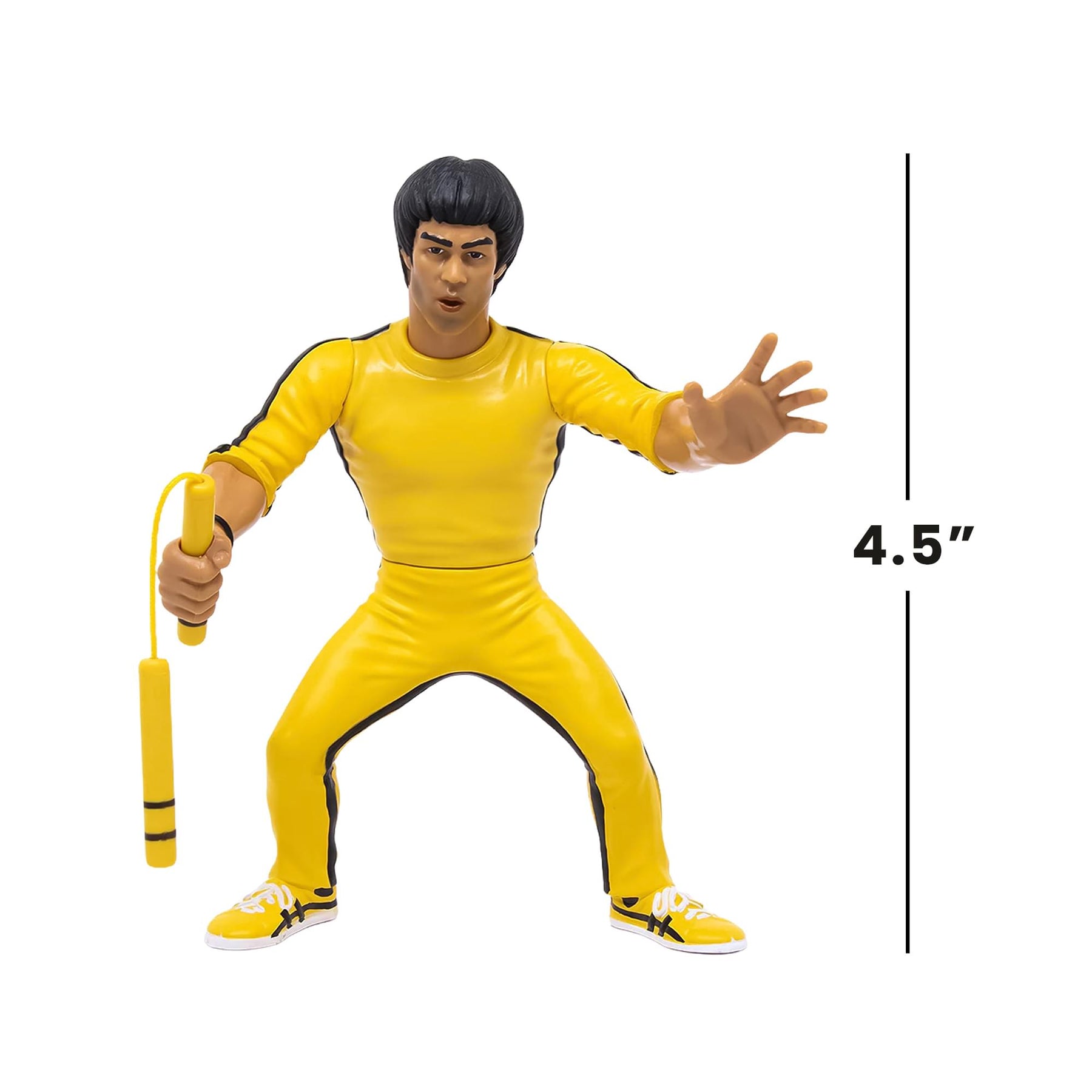 Bruce Lee Heels and Faces Retro Action Figure | Yellow Tracksuit