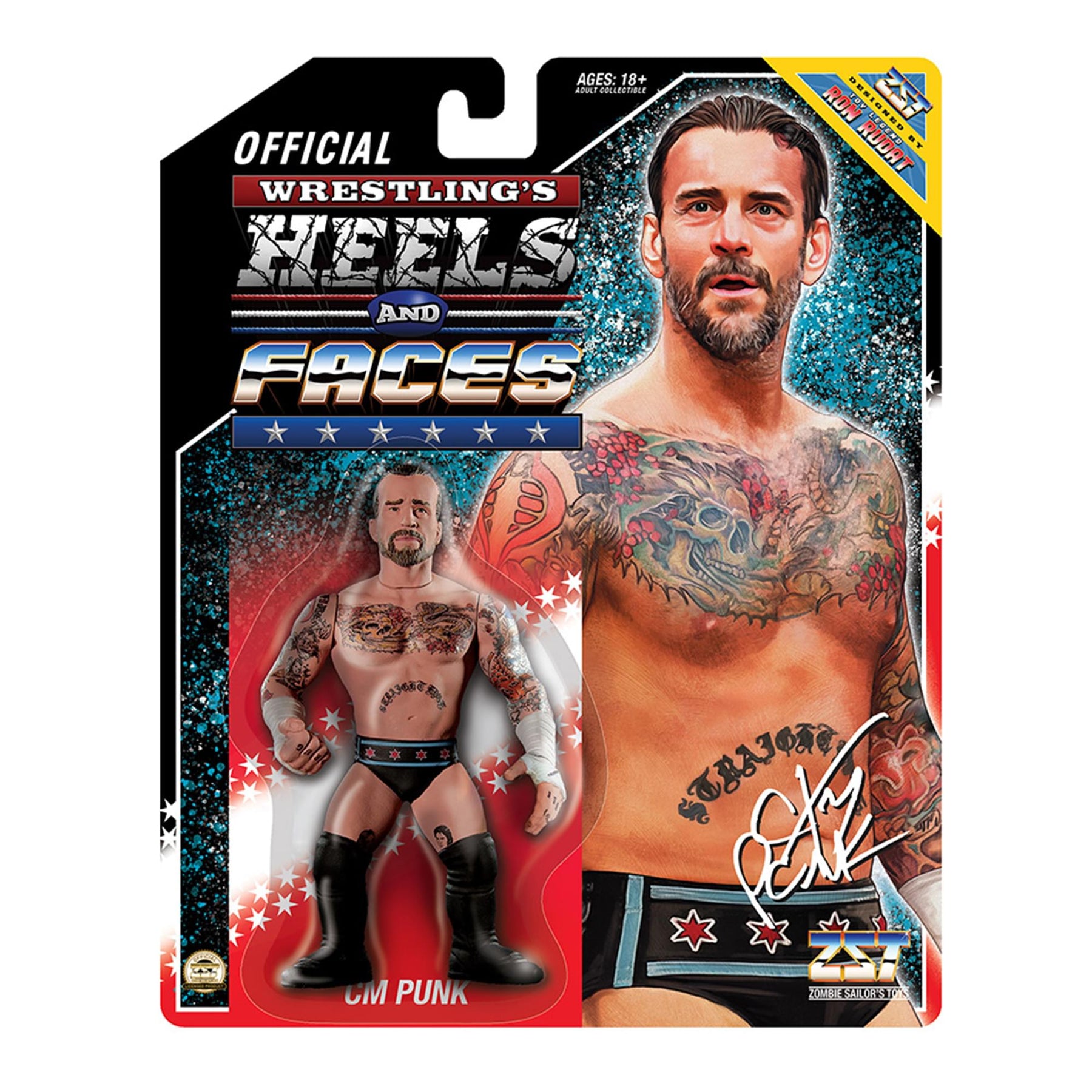 Wrestling's Heels and Faces Retro Action Figure | CM Punk