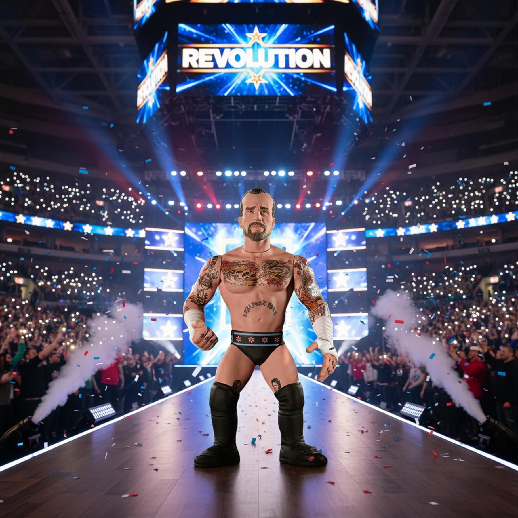 Wrestling's Heels and Faces Retro Action Figure | CM Punk