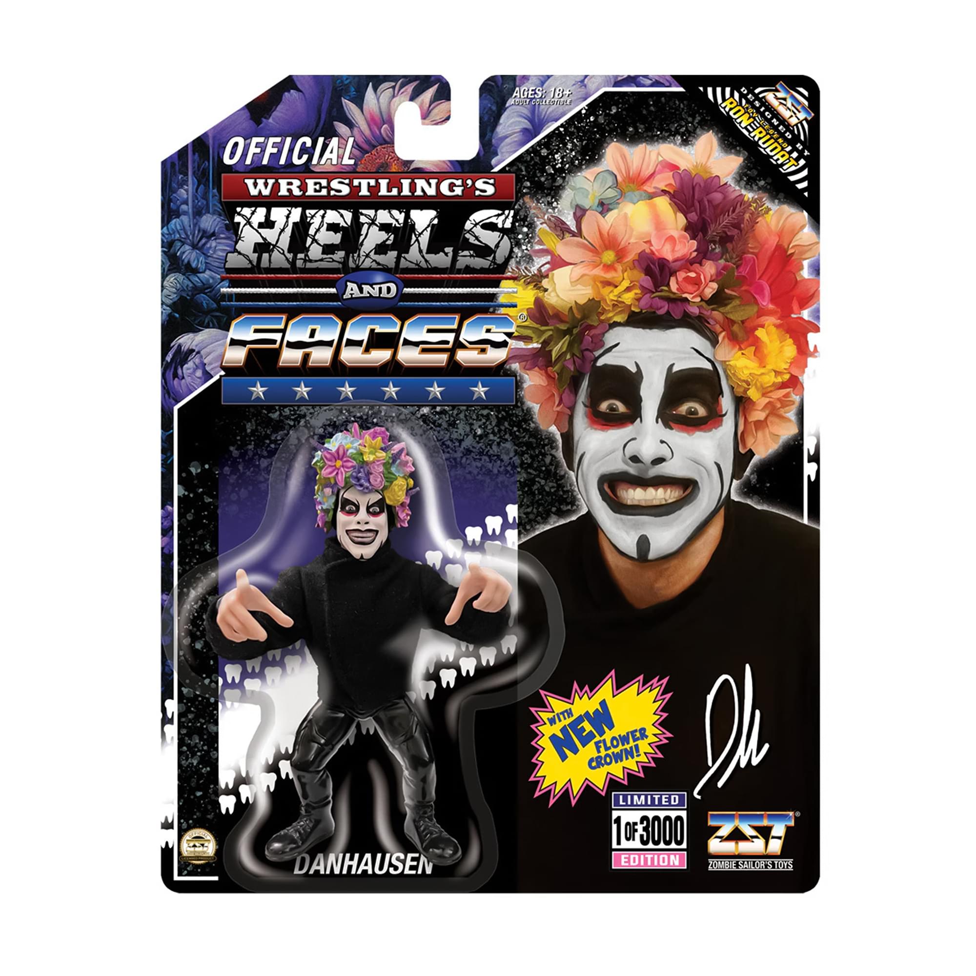 Wrestling's Heels and Faces Retro Action Figure | Danhausen (Soft Goods Jacket)
