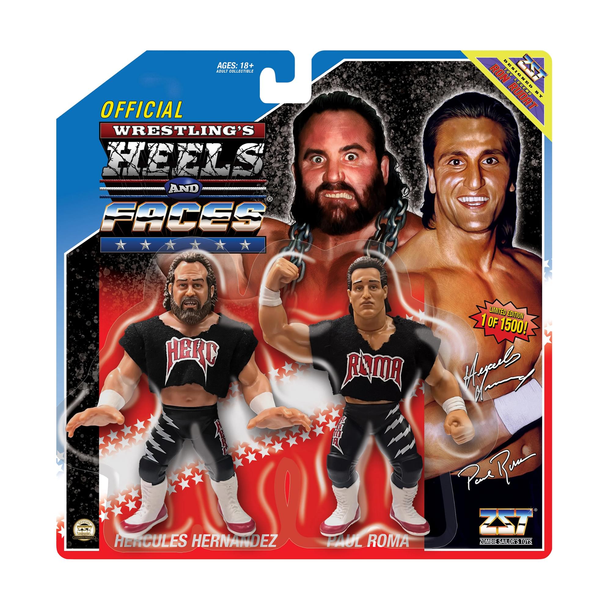 Wrestling's Heels and Faces Retro Action Figure | Herc and Roma 2 Pack