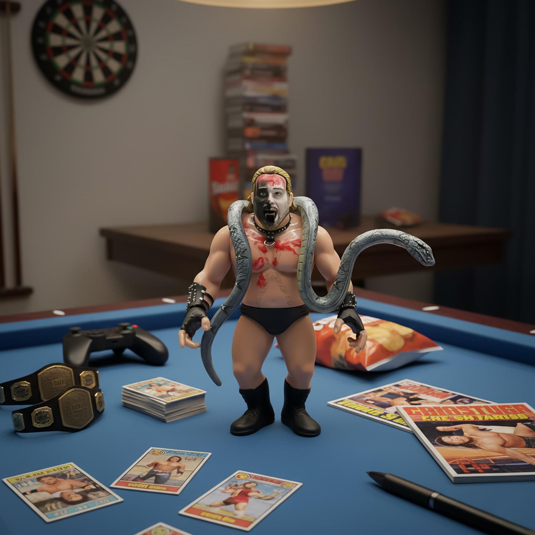 Wrestling's Heels and Faces Retro Action Figure | Kevin Sullivan With Snake