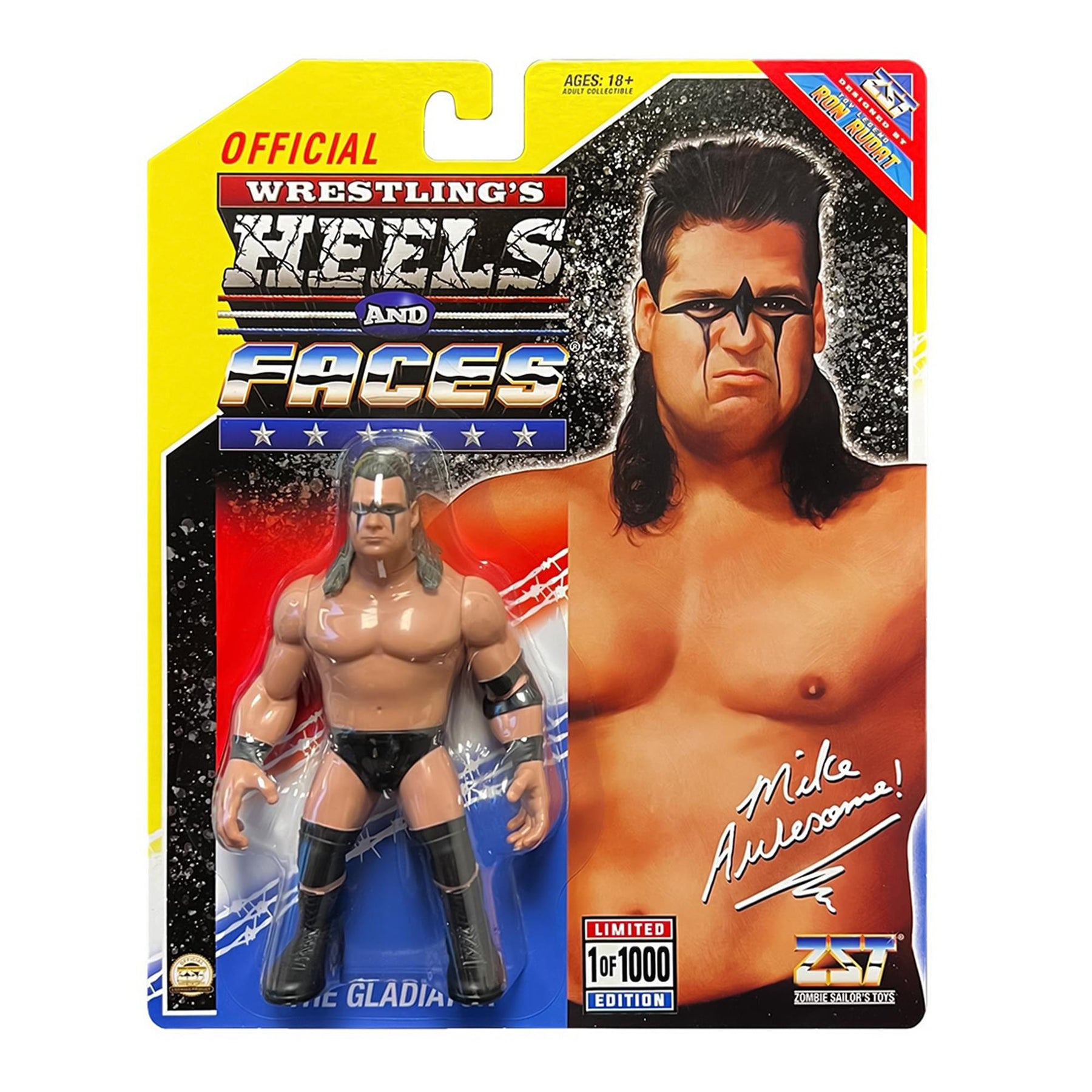 Wrestling's Heels and Faces Retro Action Figure | Gladiator Mike Awesome