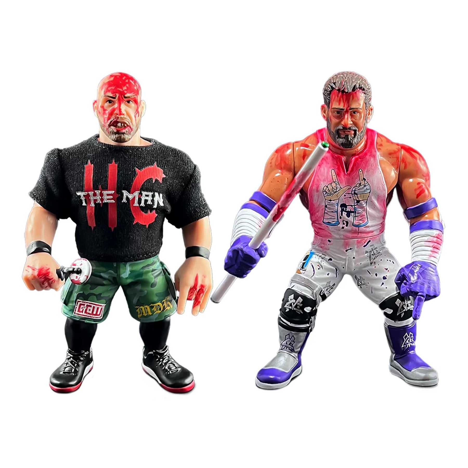 Wrestling's Heels and Faces Retro Action Figure | Nick Gage & Matt Cardona 2 Pack