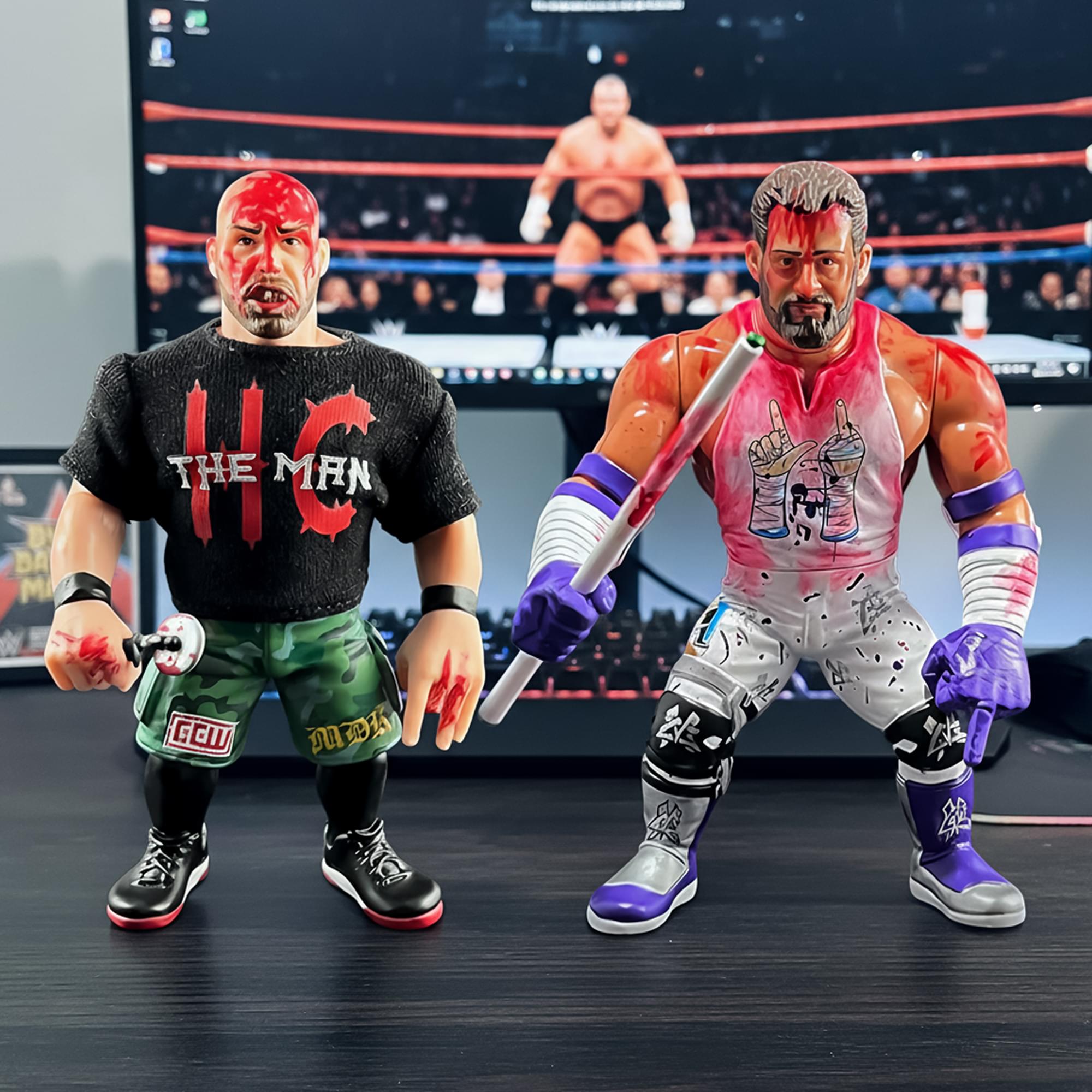 Wrestling's Heels and Faces Retro Action Figure | Nick Gage & Matt Cardona 2 Pack