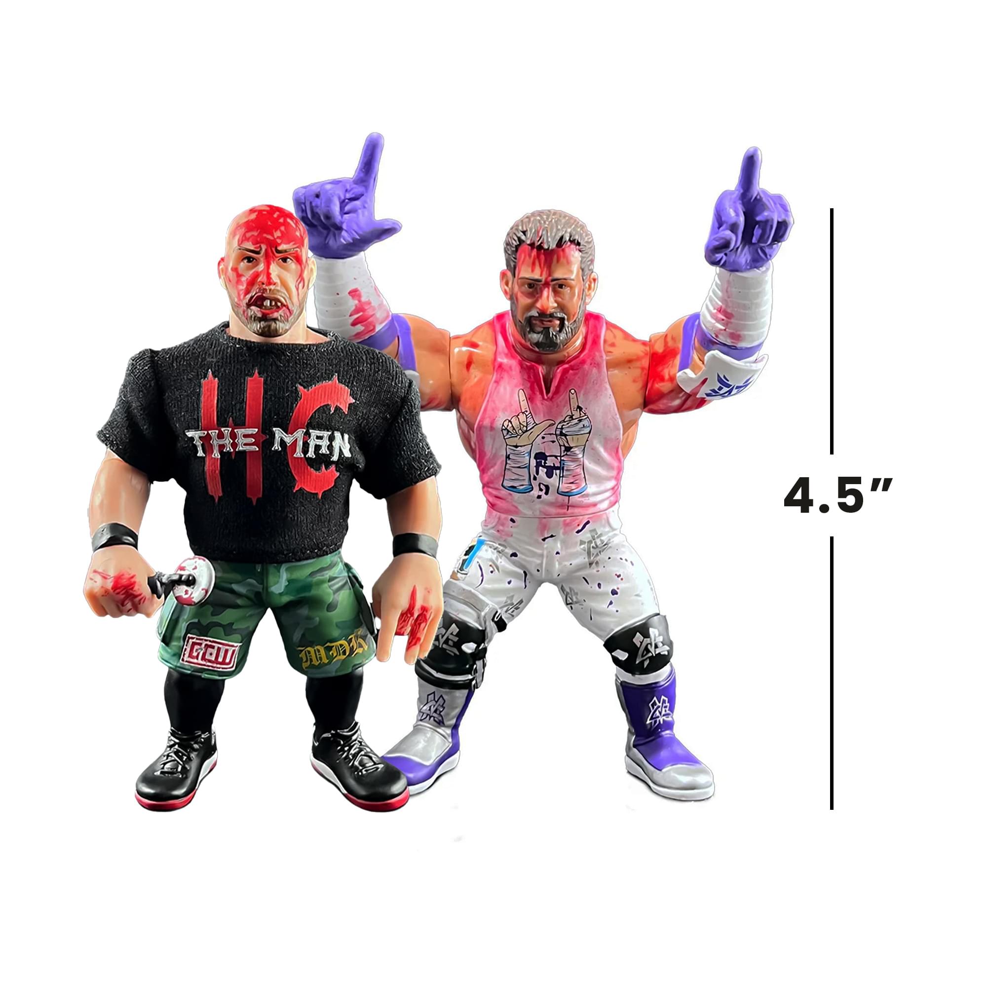 Wrestling's Heels and Faces Retro Action Figure | Nick Gage & Matt Cardona 2 Pack