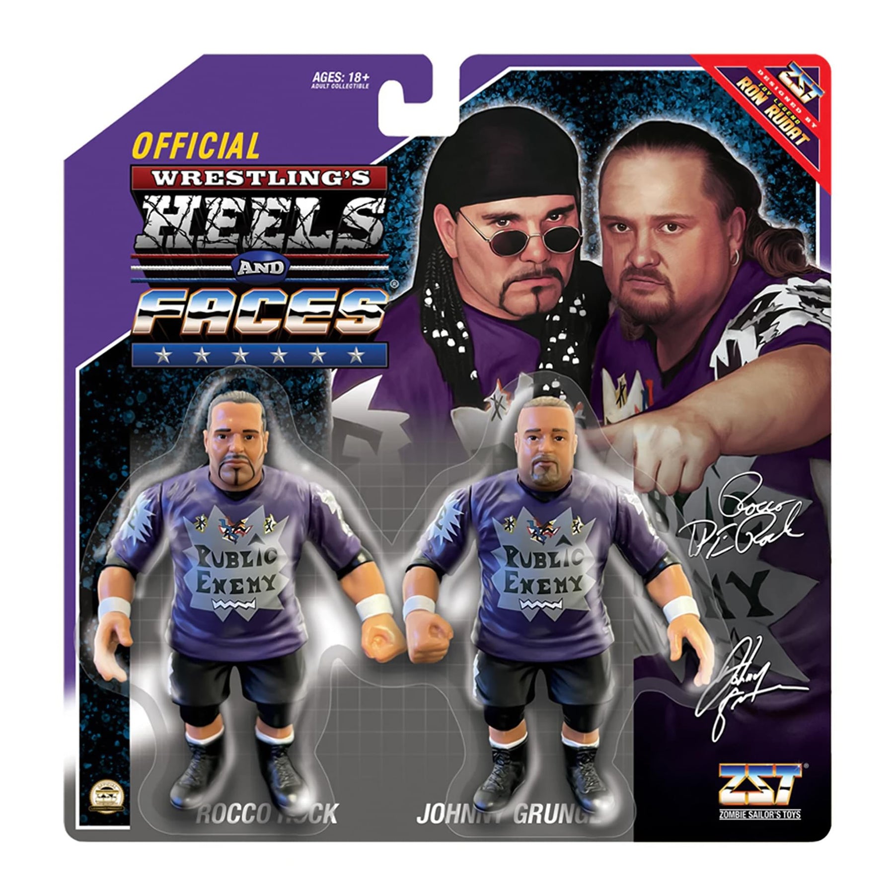 Wrestling's Heels and Faces Retro Action Figure | Public Enemy 2 Pack