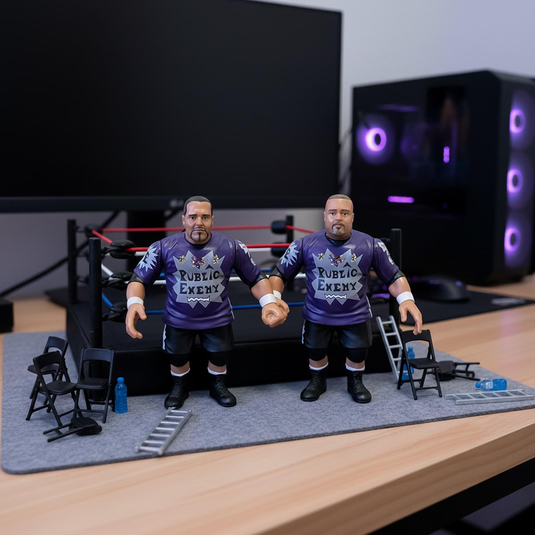 Wrestling's Heels and Faces Retro Action Figure | Public Enemy 2 Pack