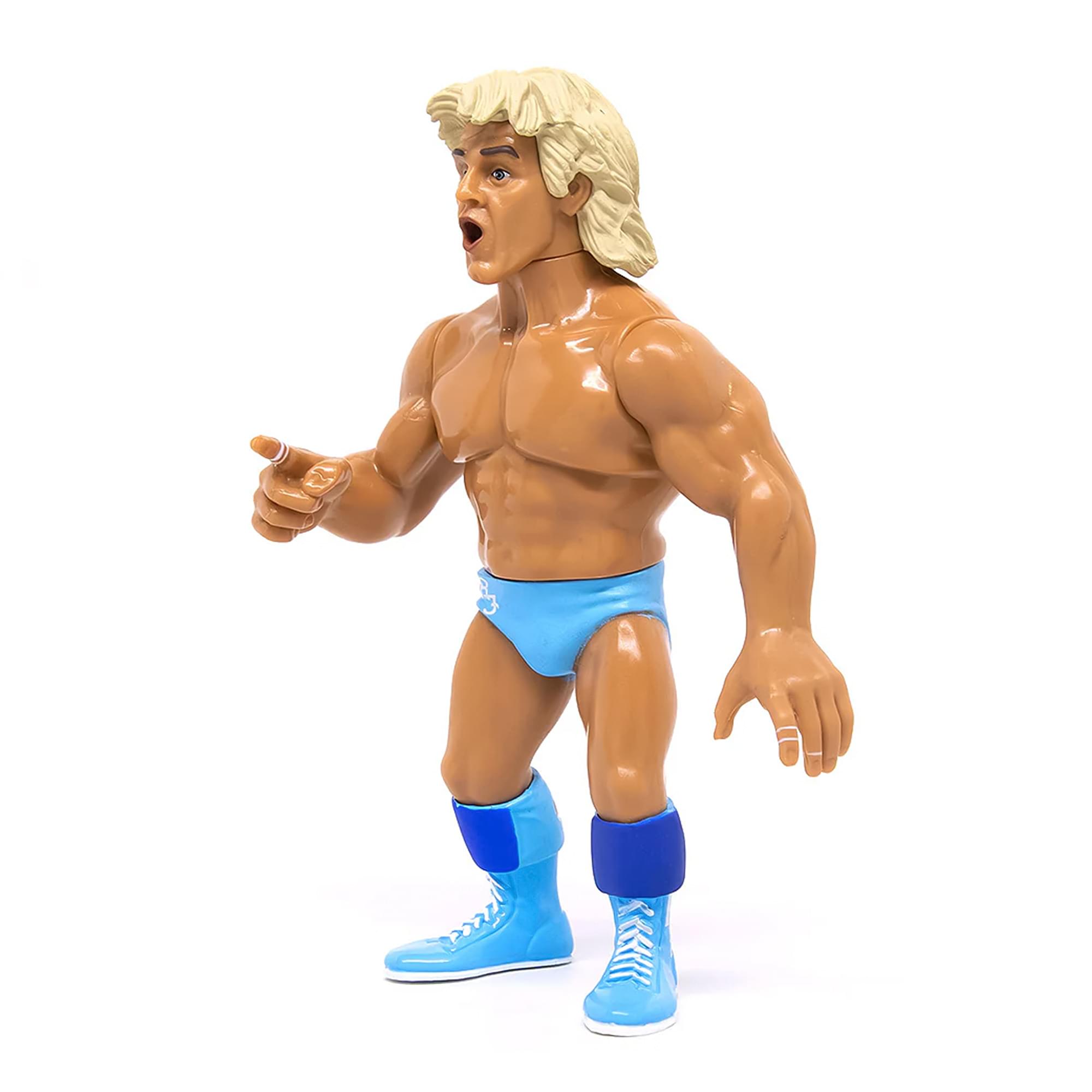 Wrestling's Heels and Faces Retro Action Figure | Ric Flair (Blue Tights)