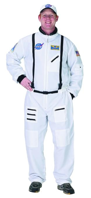Adult Astronaut (White) Suit W/ Cap Costume
