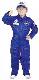 Jr. NASA Flight Suit & Embroidered Cap Costume Child Toddler