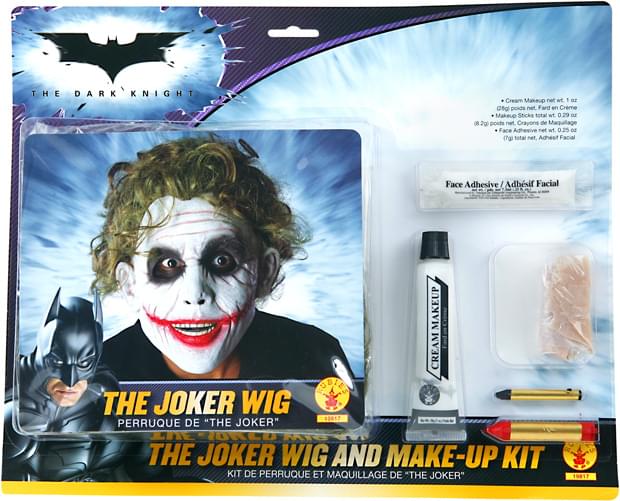 Batman Dark Knight Deluxe Joker Make-Up Kit With Wig