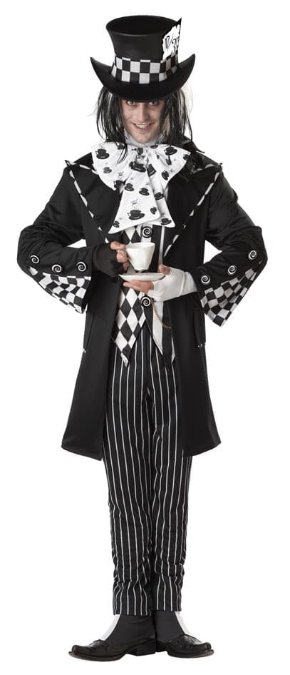Dark Mad Hatter Alice Wonderland Adult Costume